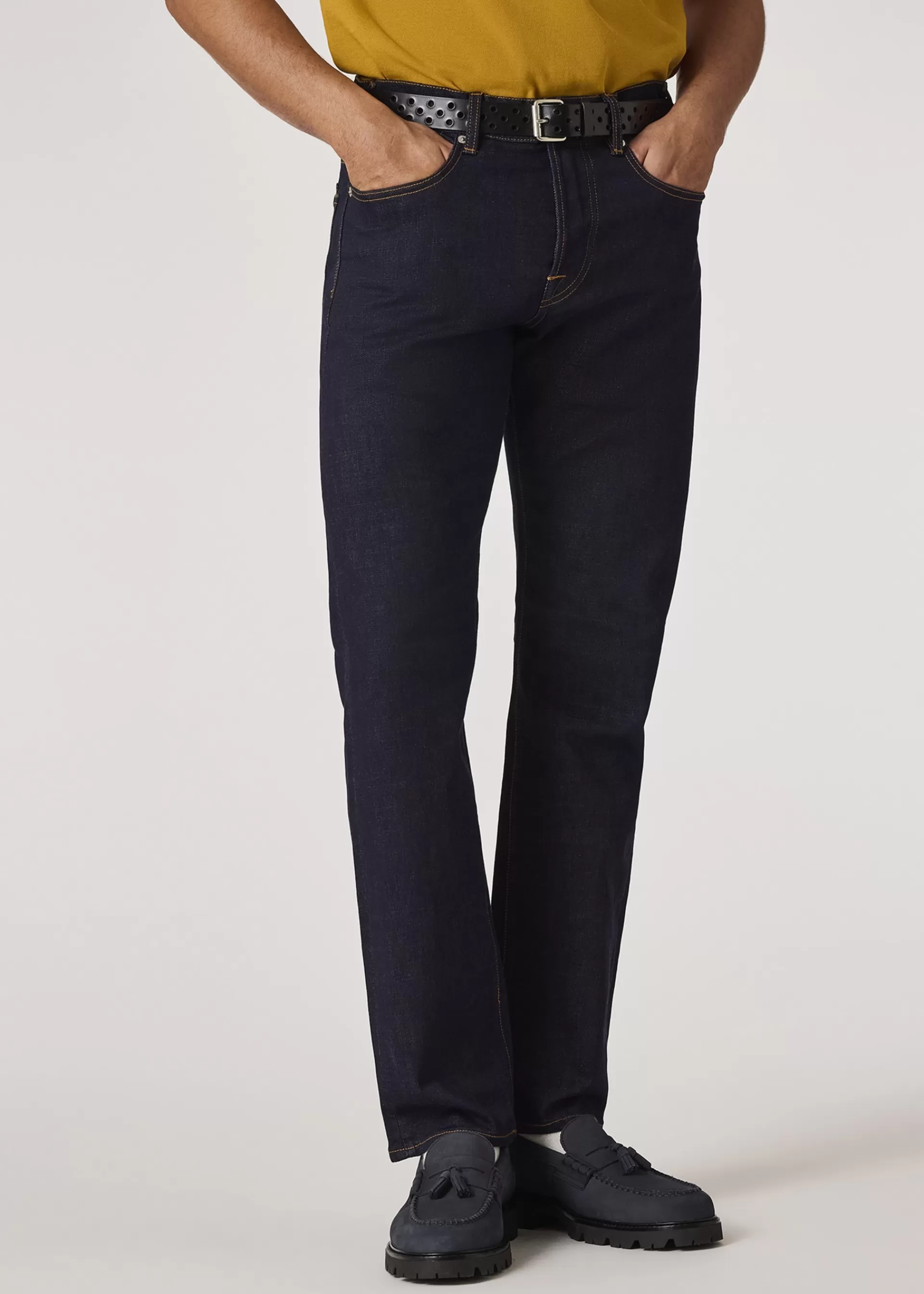 Standard-Fit -Rinse 'Crosshatch Stretch' Jeans>Paul Smith Store