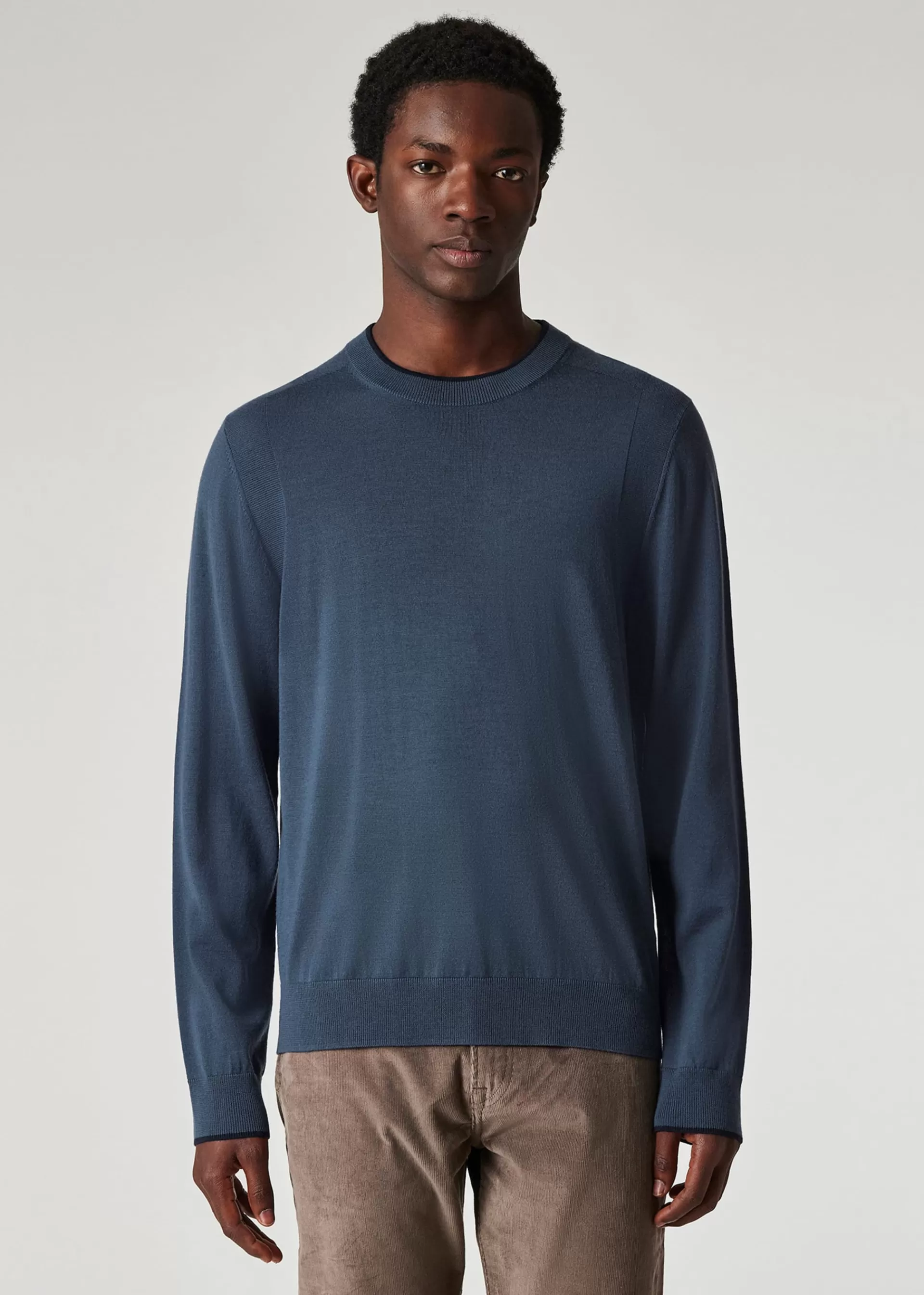 Stone Blue Washable Merino Wool Sweater>Paul Smith Best Sale