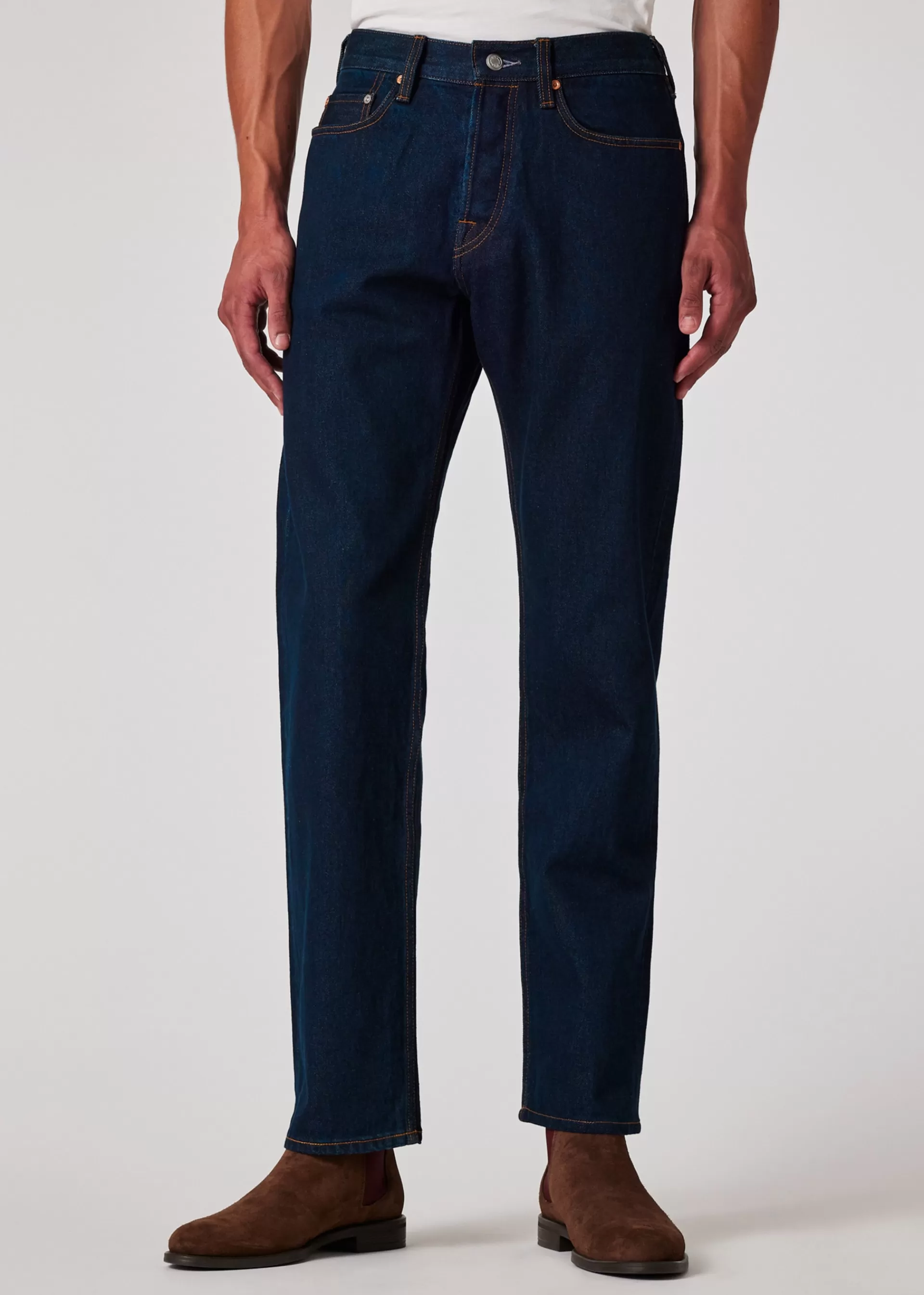 Straight-Fit Indigo Rinse Jeans>Paul Smith Shop