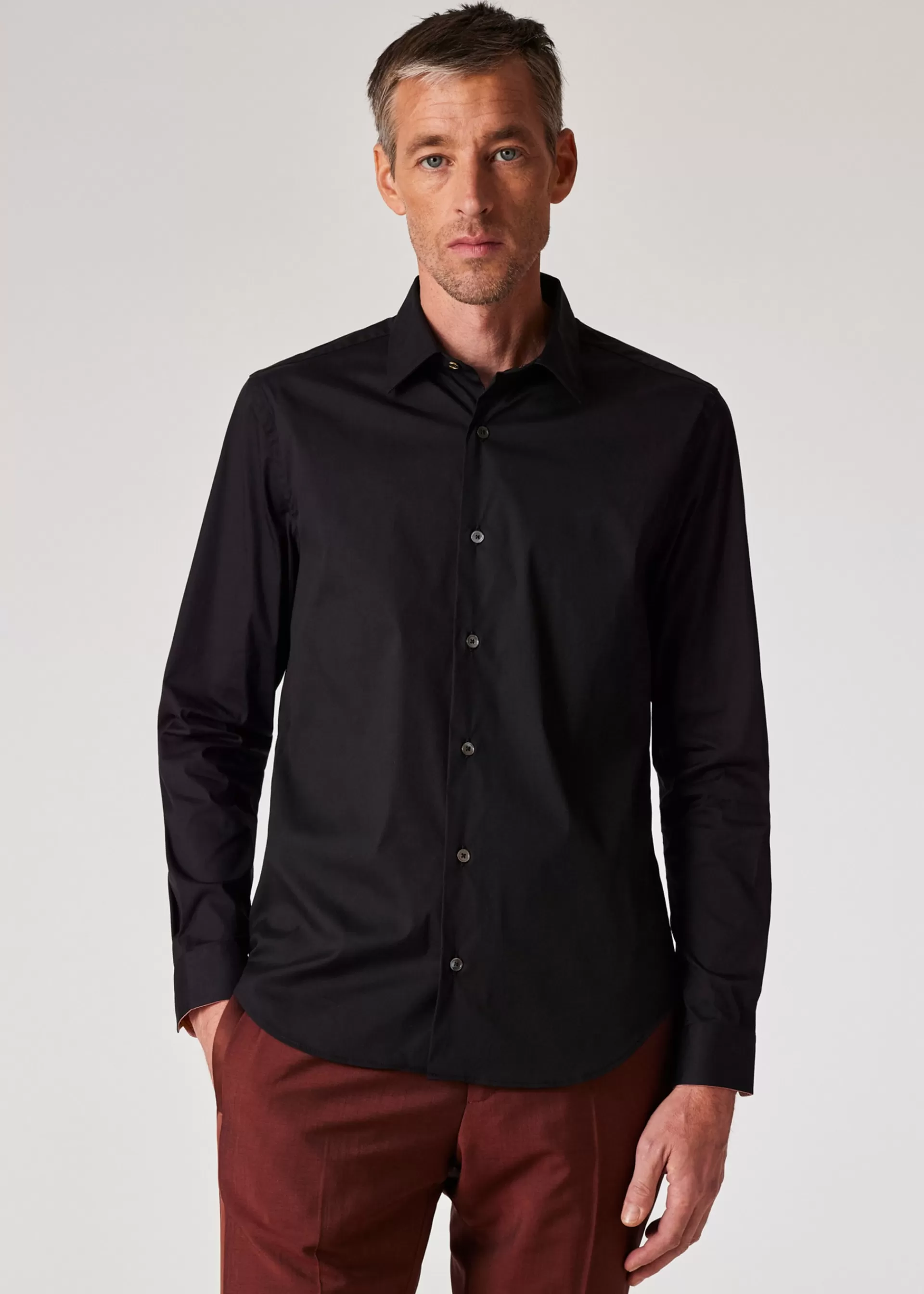 Super Slim-Fit Shirt With 'Artist Stripe' Cuff Lining>Paul Smith Cheap