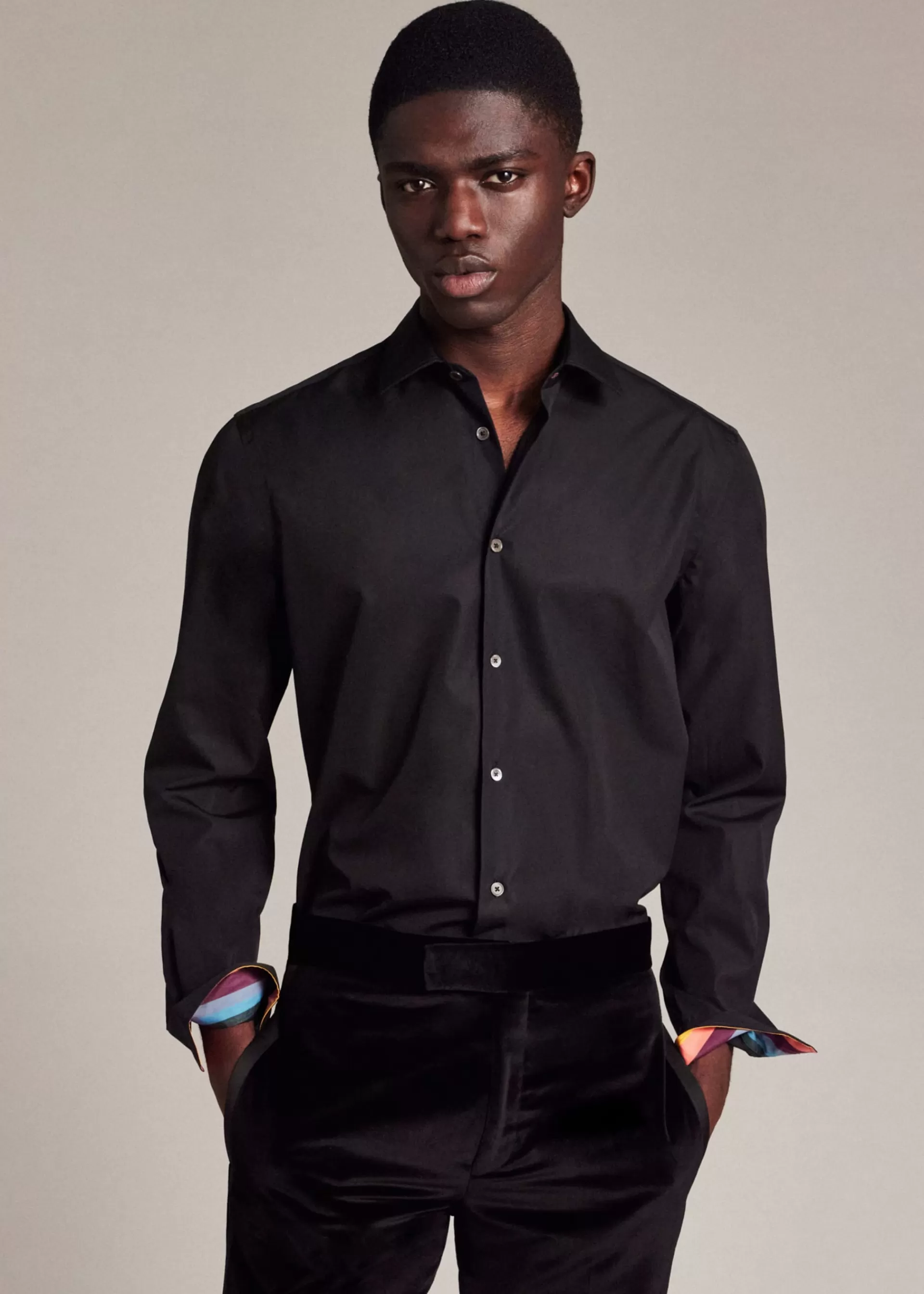 Tailored-Fit Cotton 'Artist Stripe' Cuff Shirt>Paul Smith New