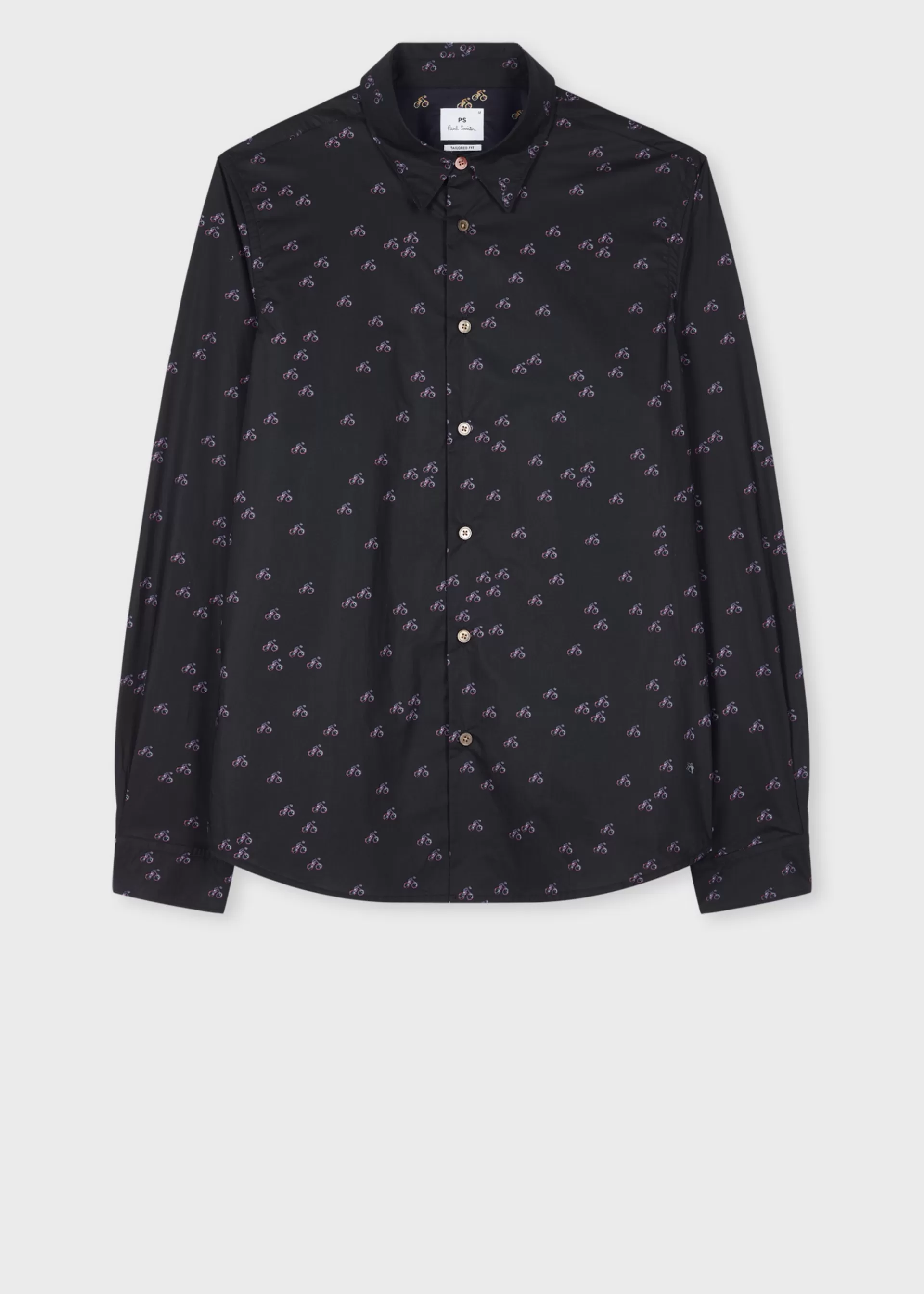 Tailored-Fit 'Cyclist' Print Shirt>Paul Smith Cheap