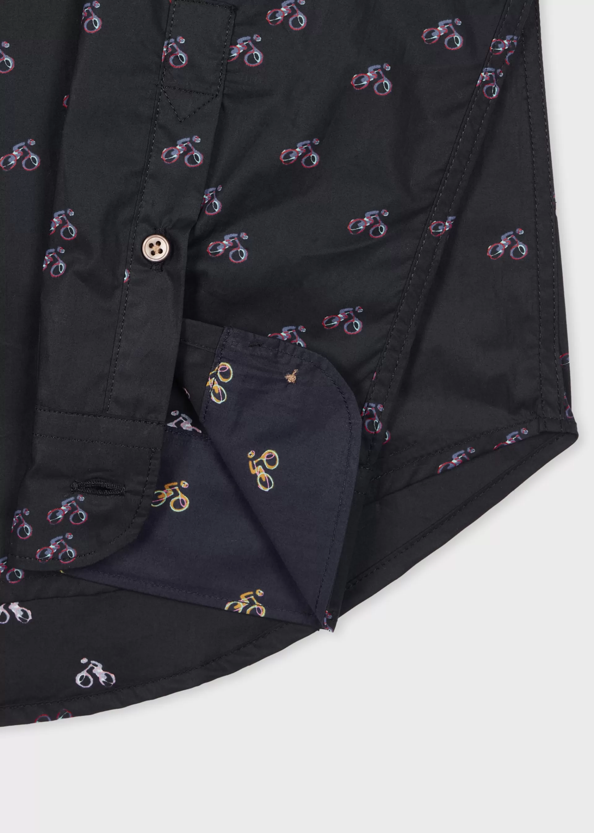 Tailored-Fit 'Cyclist' Print Shirt>Paul Smith Cheap