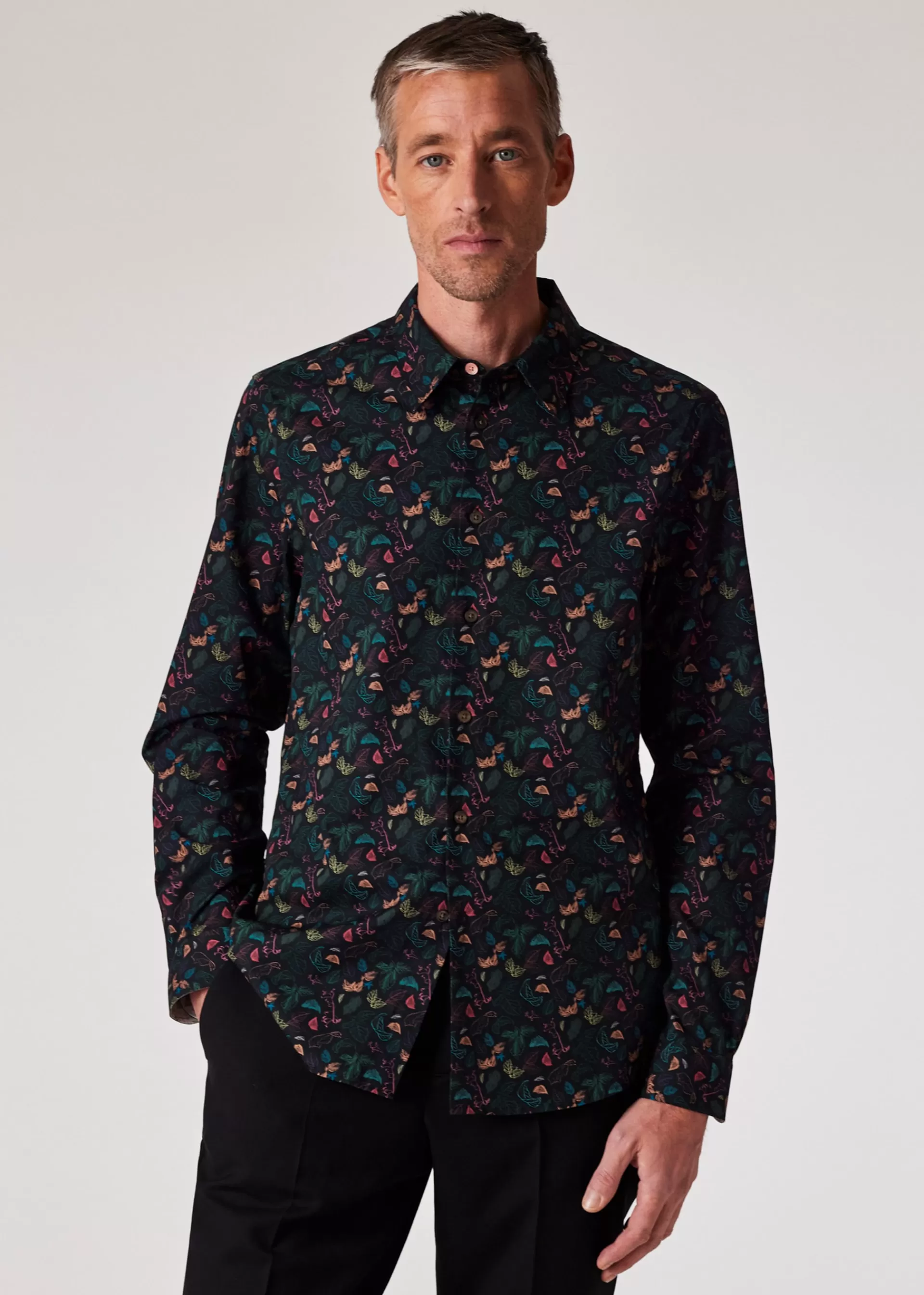 Tailored-Fit 'Leaf' Print Cotton Shirt>Paul Smith Best