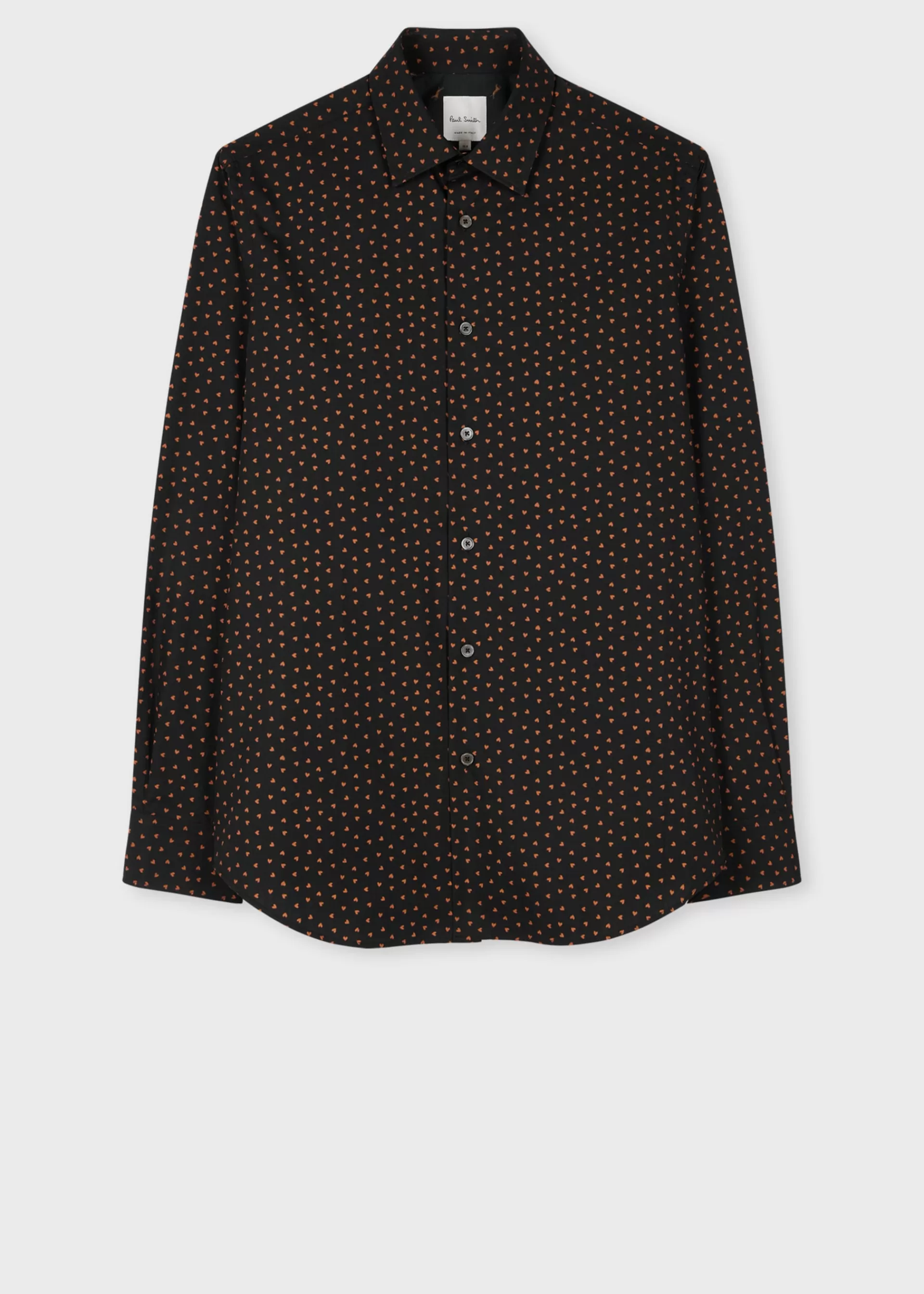 Tailored-Fit 'Mini Hearts' Cotton Shirt>Paul Smith Discount