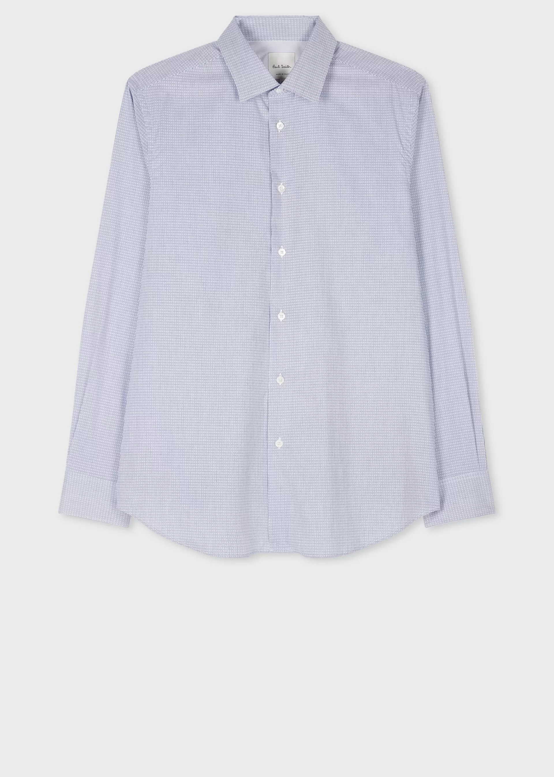 Tailored-Fit Blue Broken Stripe Easy Care Shirt>Paul Smith Cheap