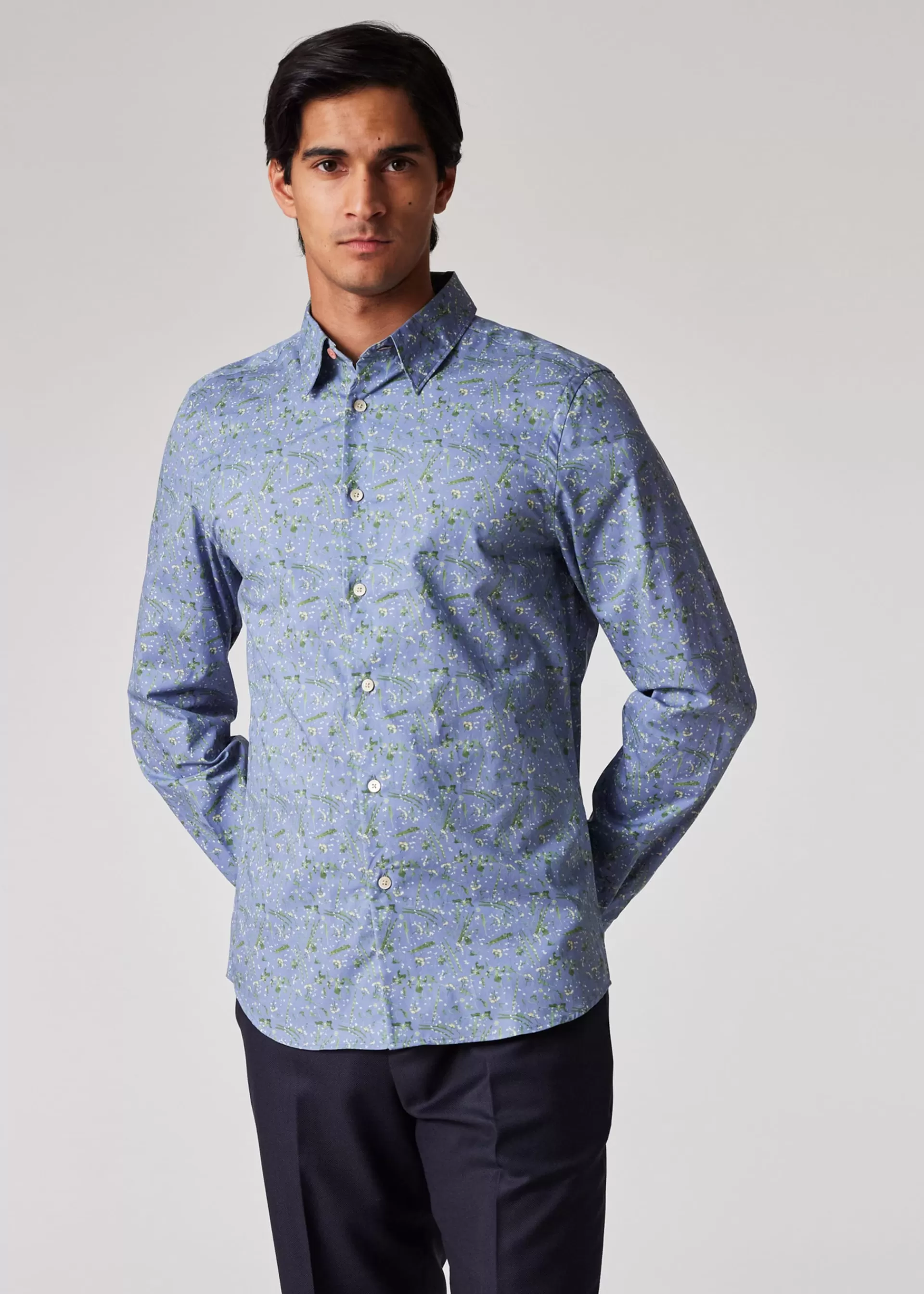 Tailored-Fit 'Runner Bean' Print Shirt>Paul Smith Hot