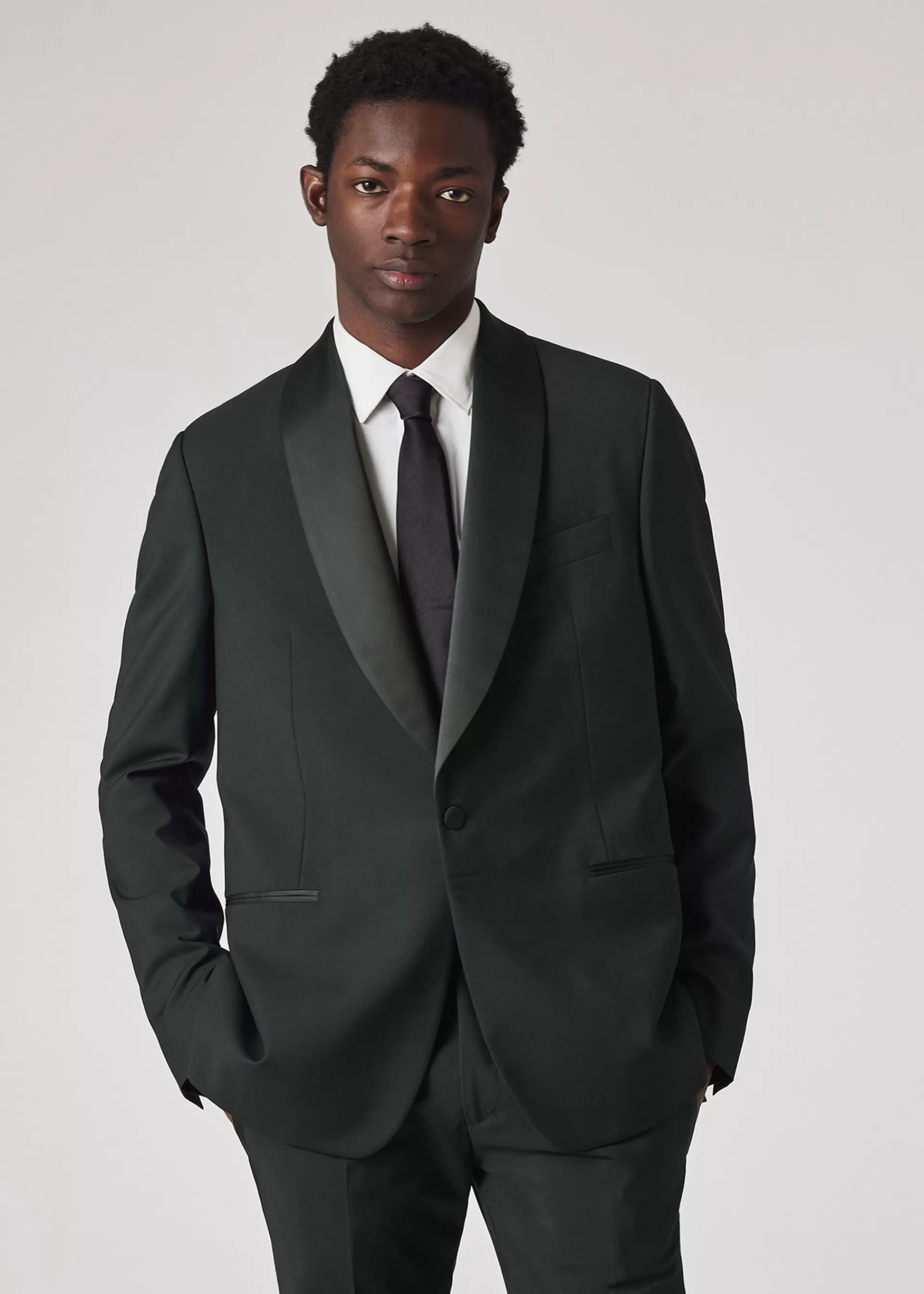 Tailored-Fit Dark Green Wool-Mohair Evening Blazer>Paul Smith Online