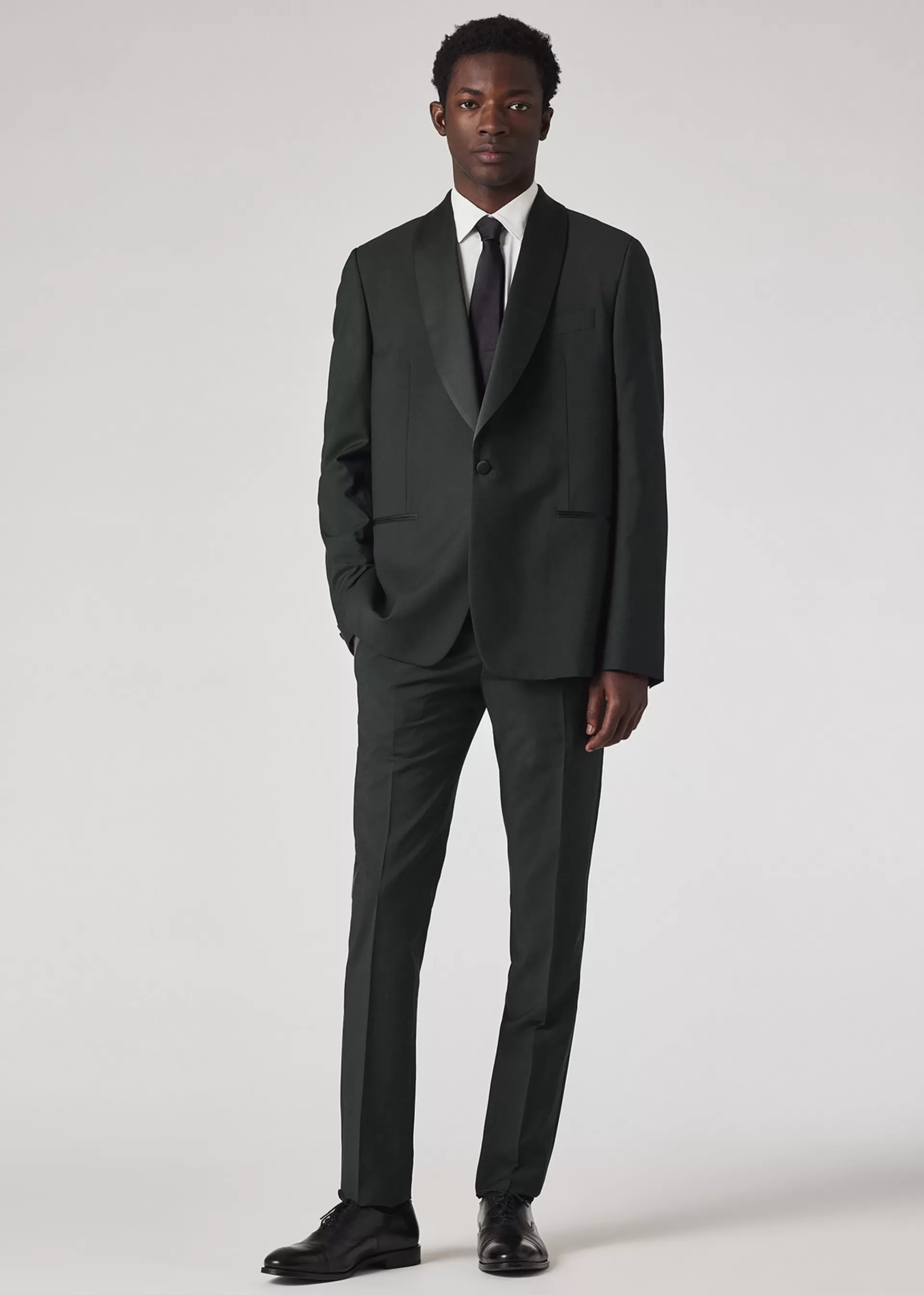 Tailored-Fit Dark Green Wool-Mohair Evening Suit>Paul Smith Store