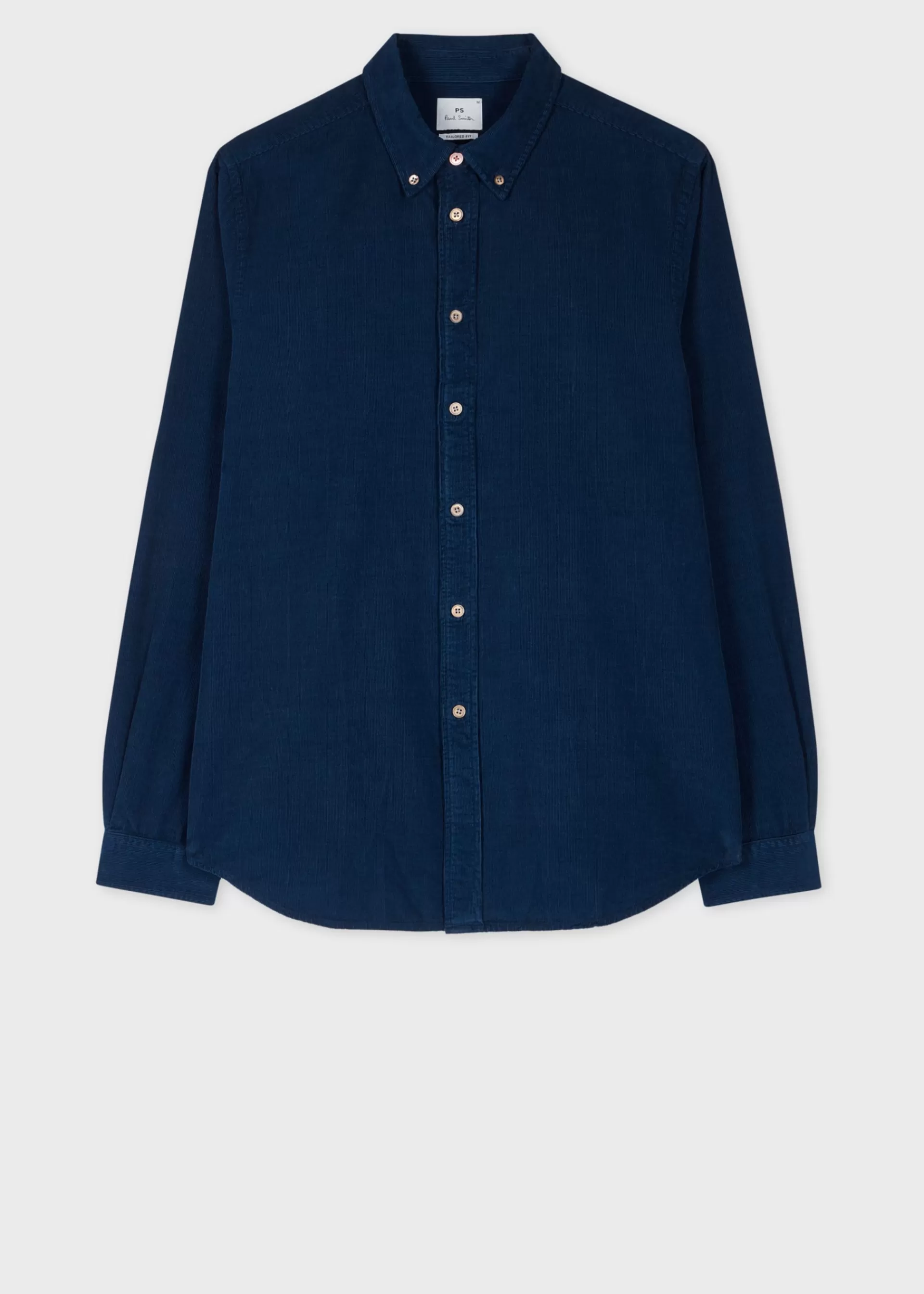 Tailored-Fit Dark Navy Corduroy Button-Down Shirt>Paul Smith Cheap