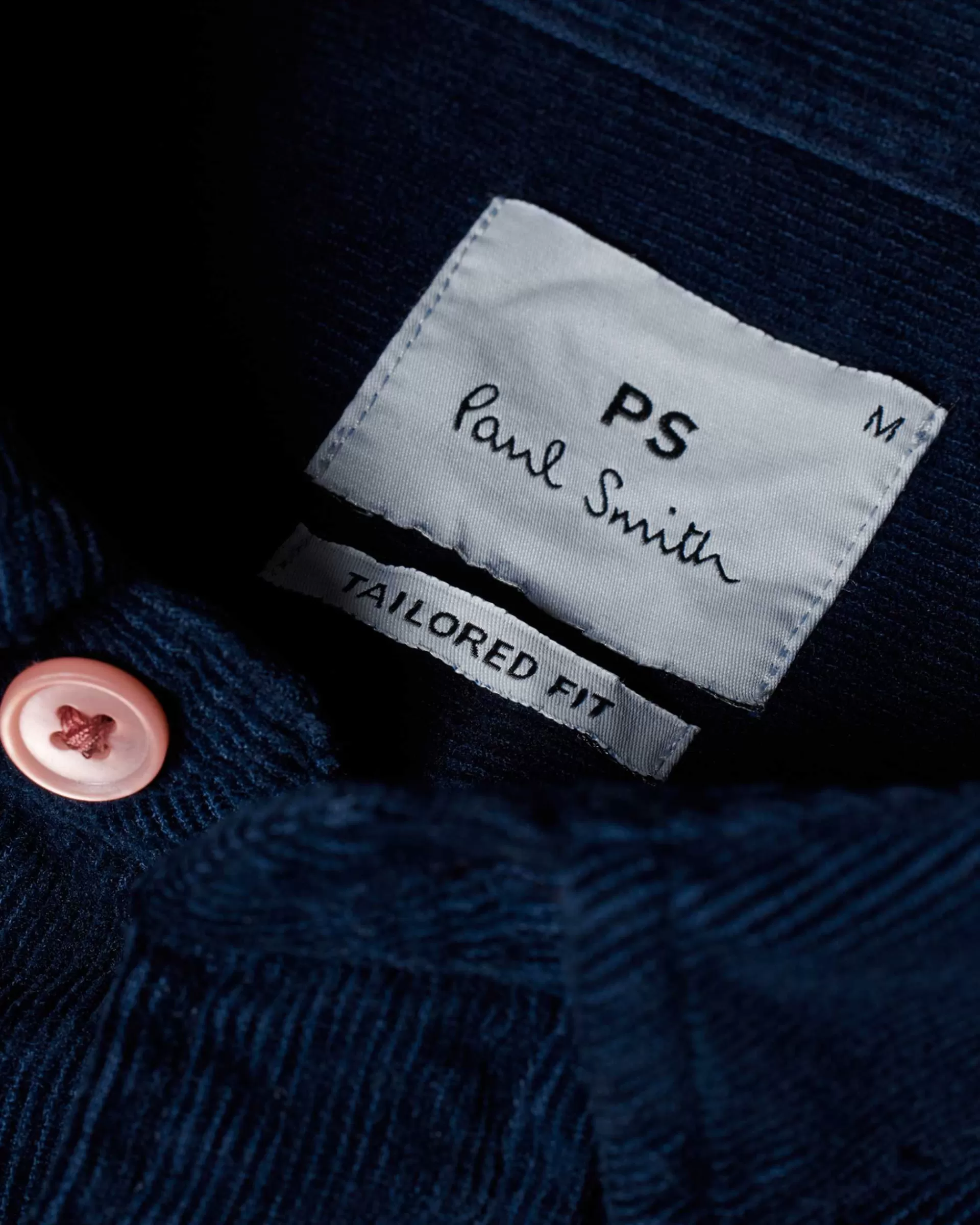 Tailored-Fit Dark Navy Corduroy Button-Down Shirt>Paul Smith Cheap