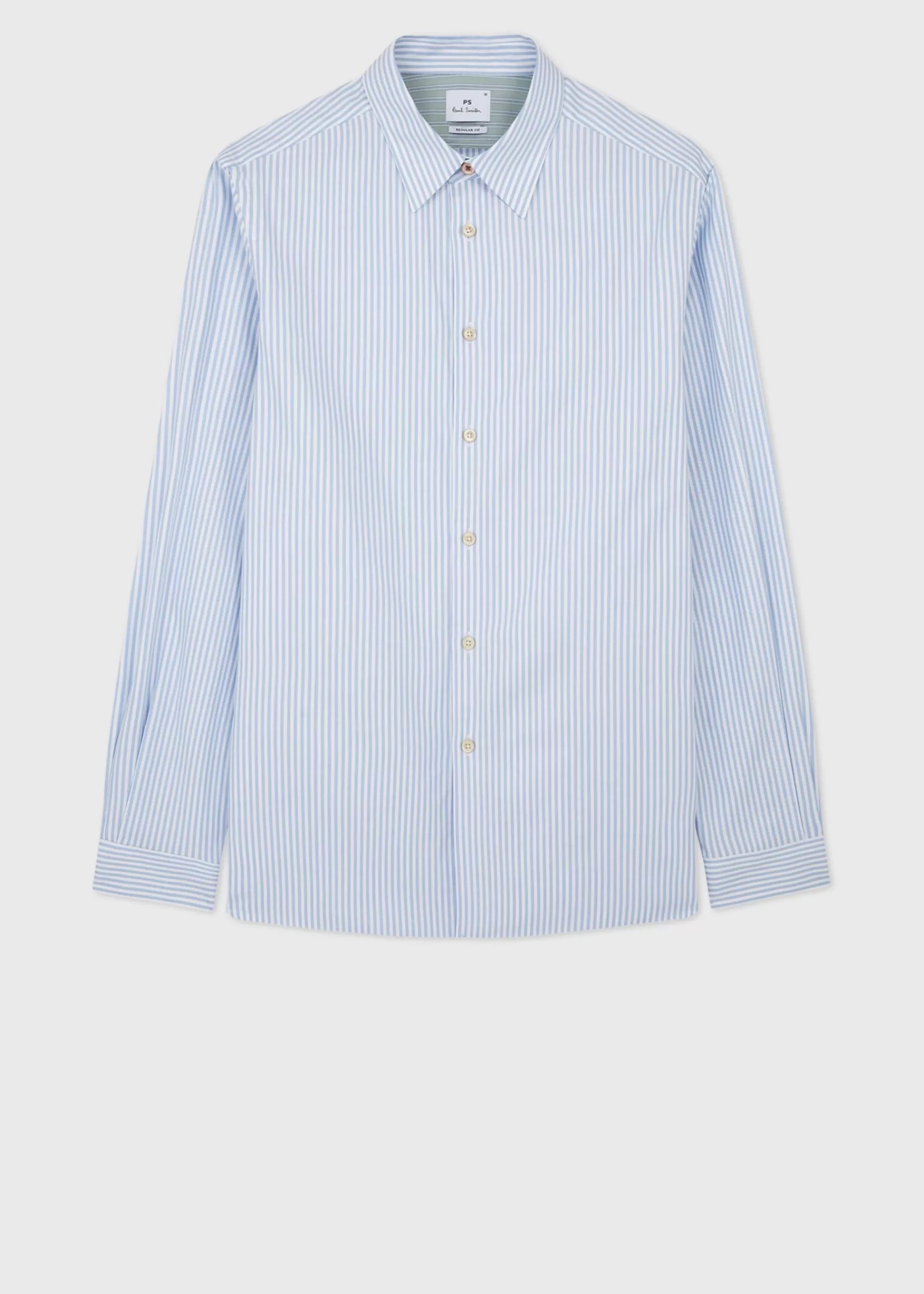 Tailored-Fit Light Blue Tonal Pinstripe Shirt>Paul Smith Outlet