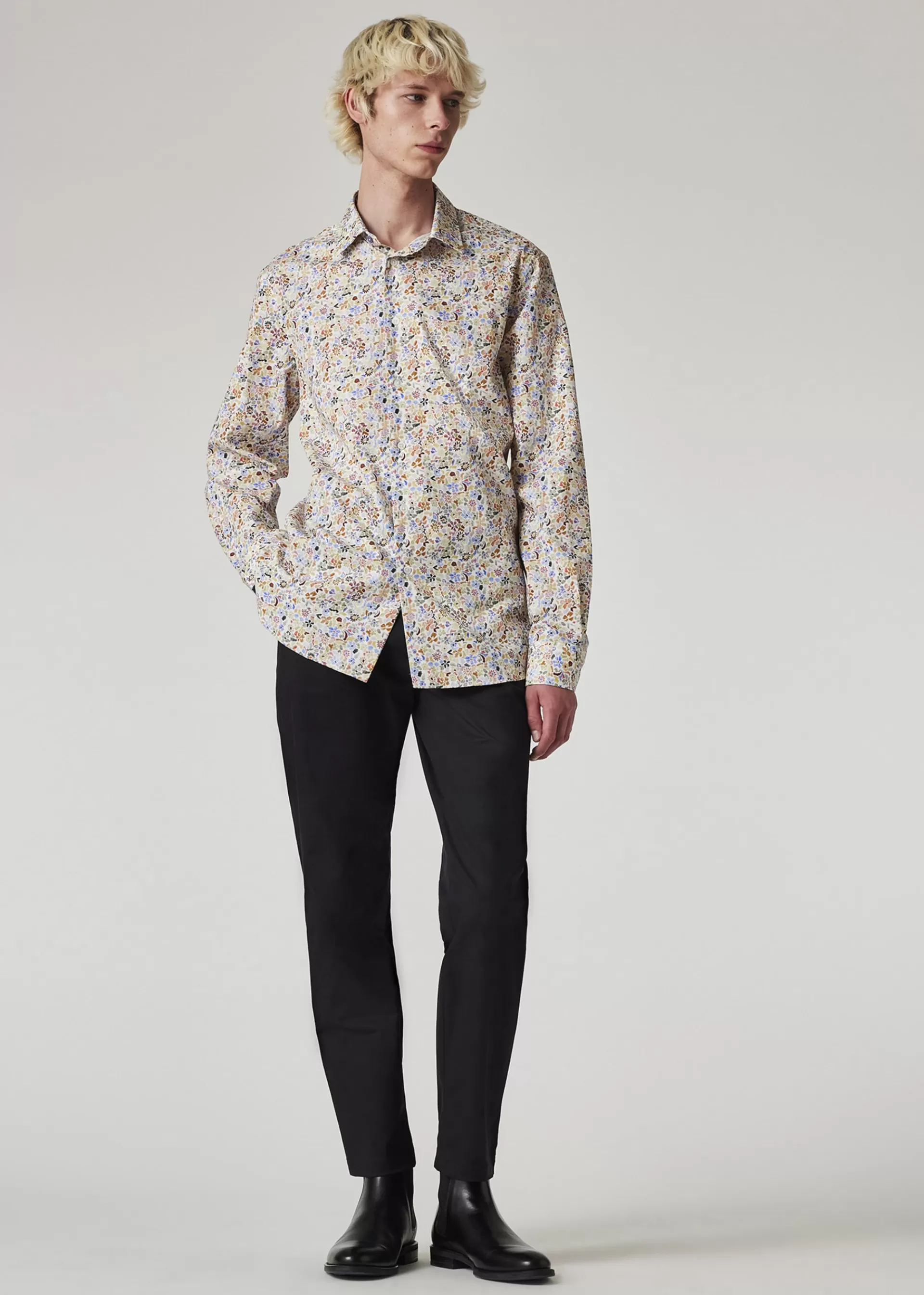 Tailored-Fit 'Pencil Floral' Print Shirt>Paul Smith Discount