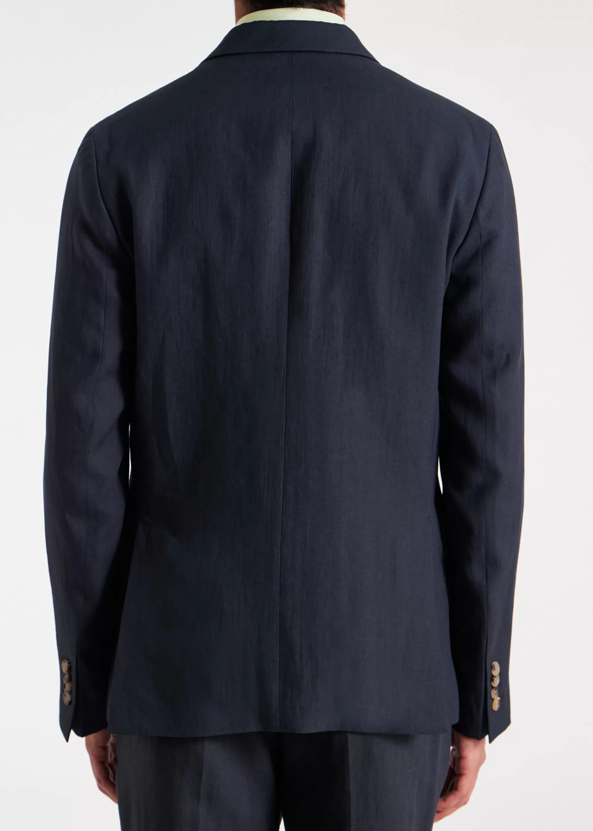 Tailored-Fit Navy Linen Buggy-Lined Suit>Paul Smith Cheap