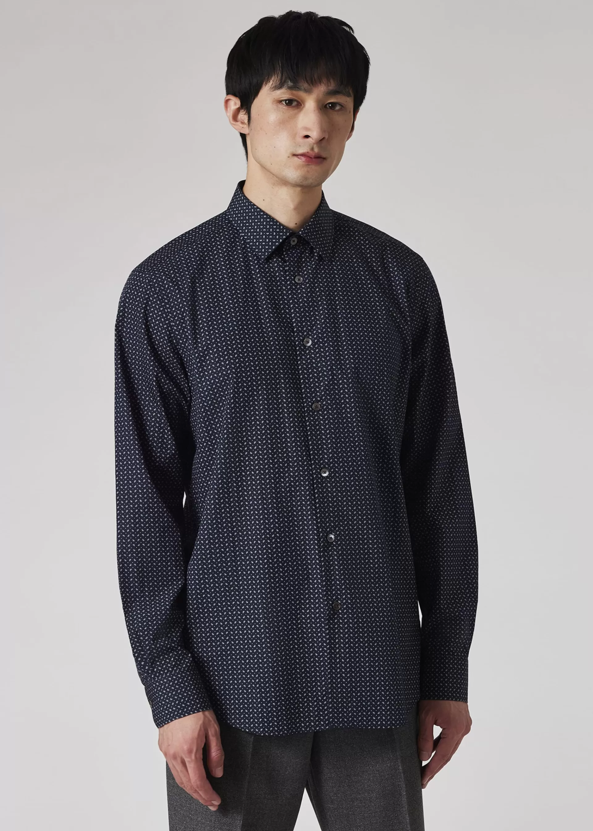 Tailored-Fit Paisley Cotton Shirt>Paul Smith Hot