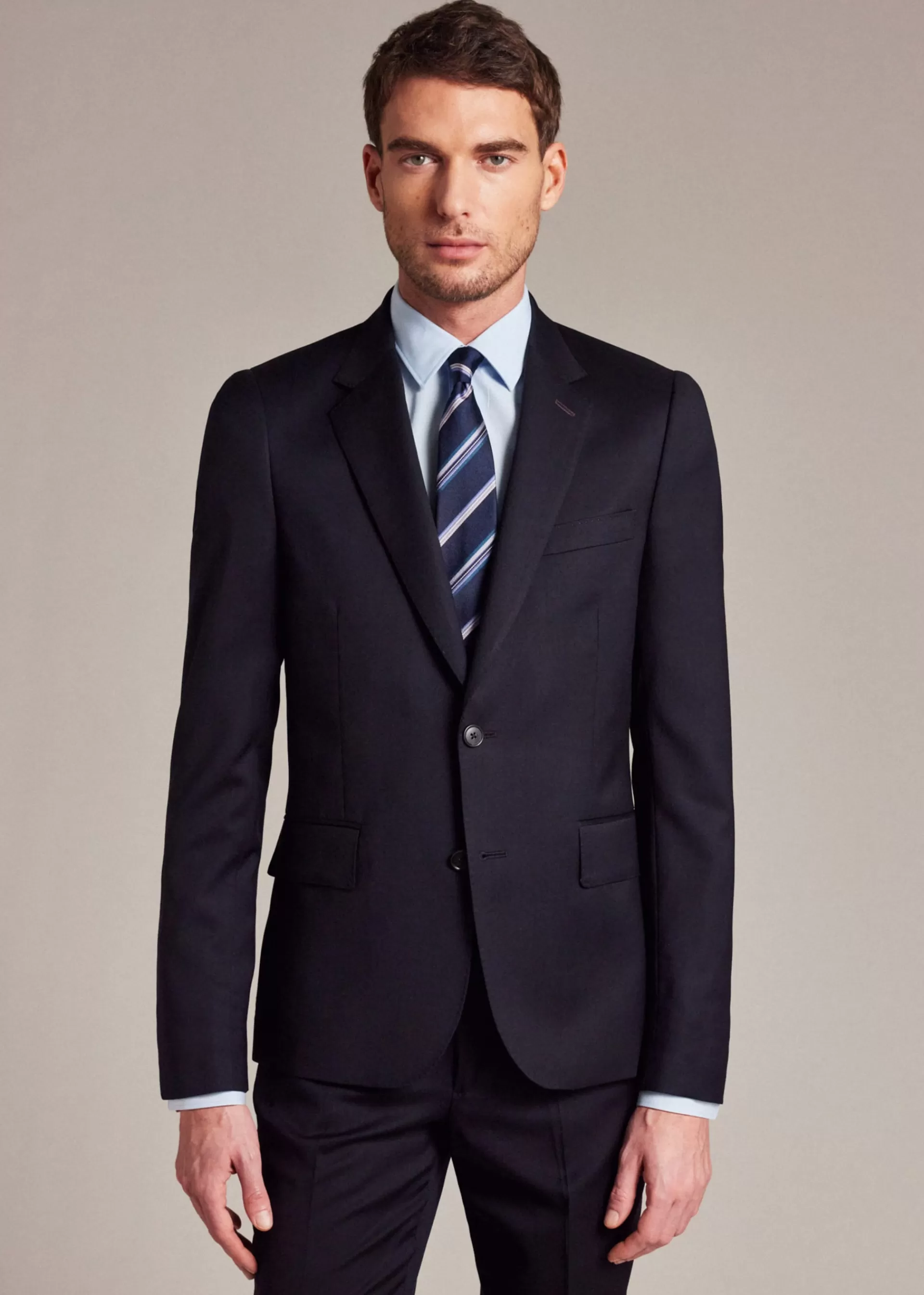 Tailored-Fit Wool Twill Two-Button Suit>Paul Smith New