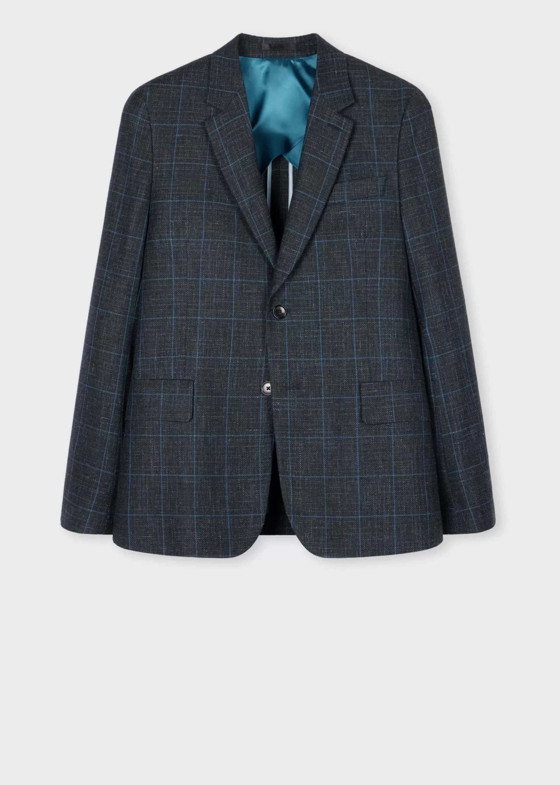 Tailored-Fit Wool-Linen Check Blazer>Paul Smith Cheap