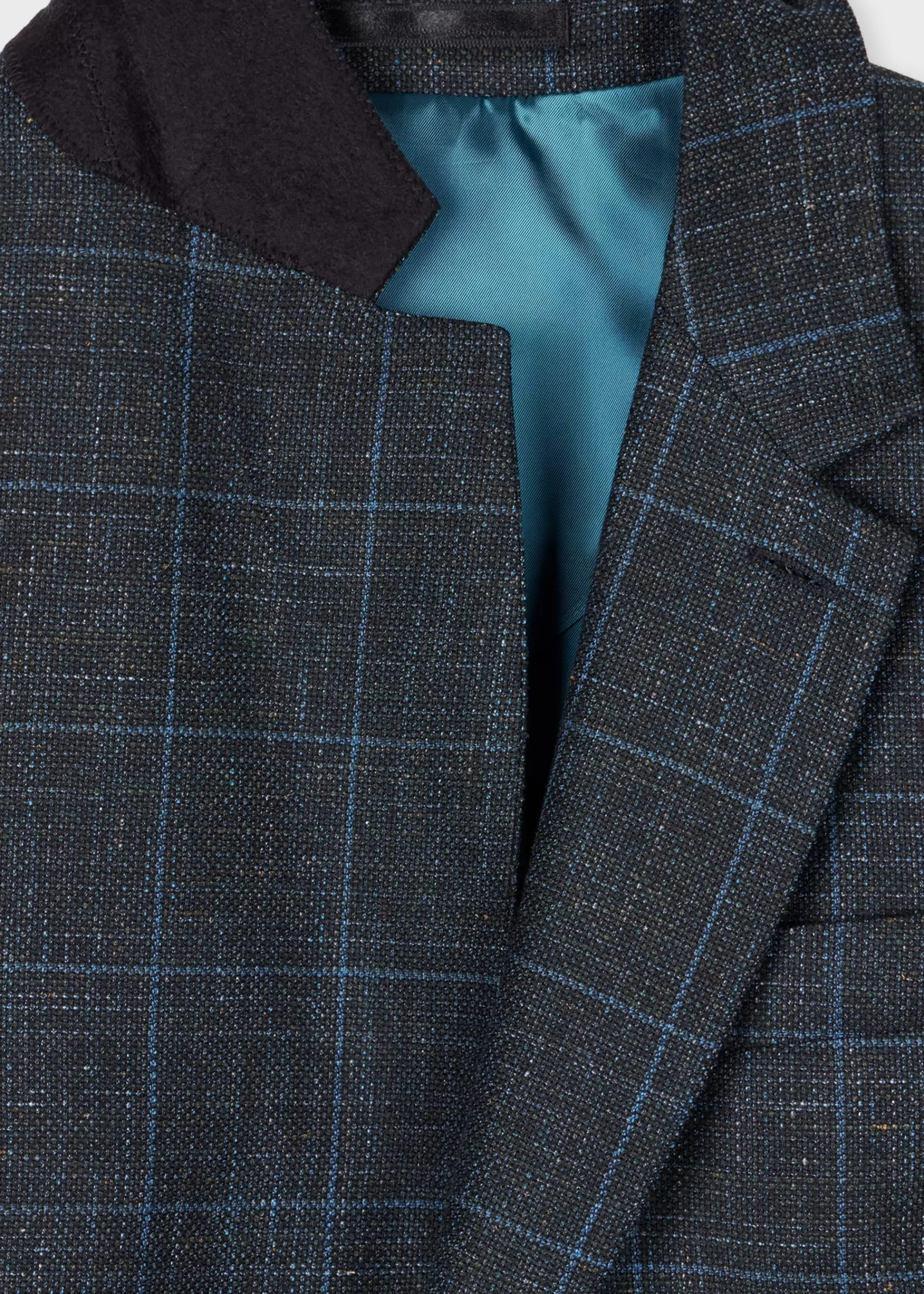 Tailored-Fit Wool-Linen Check Blazer>Paul Smith Cheap