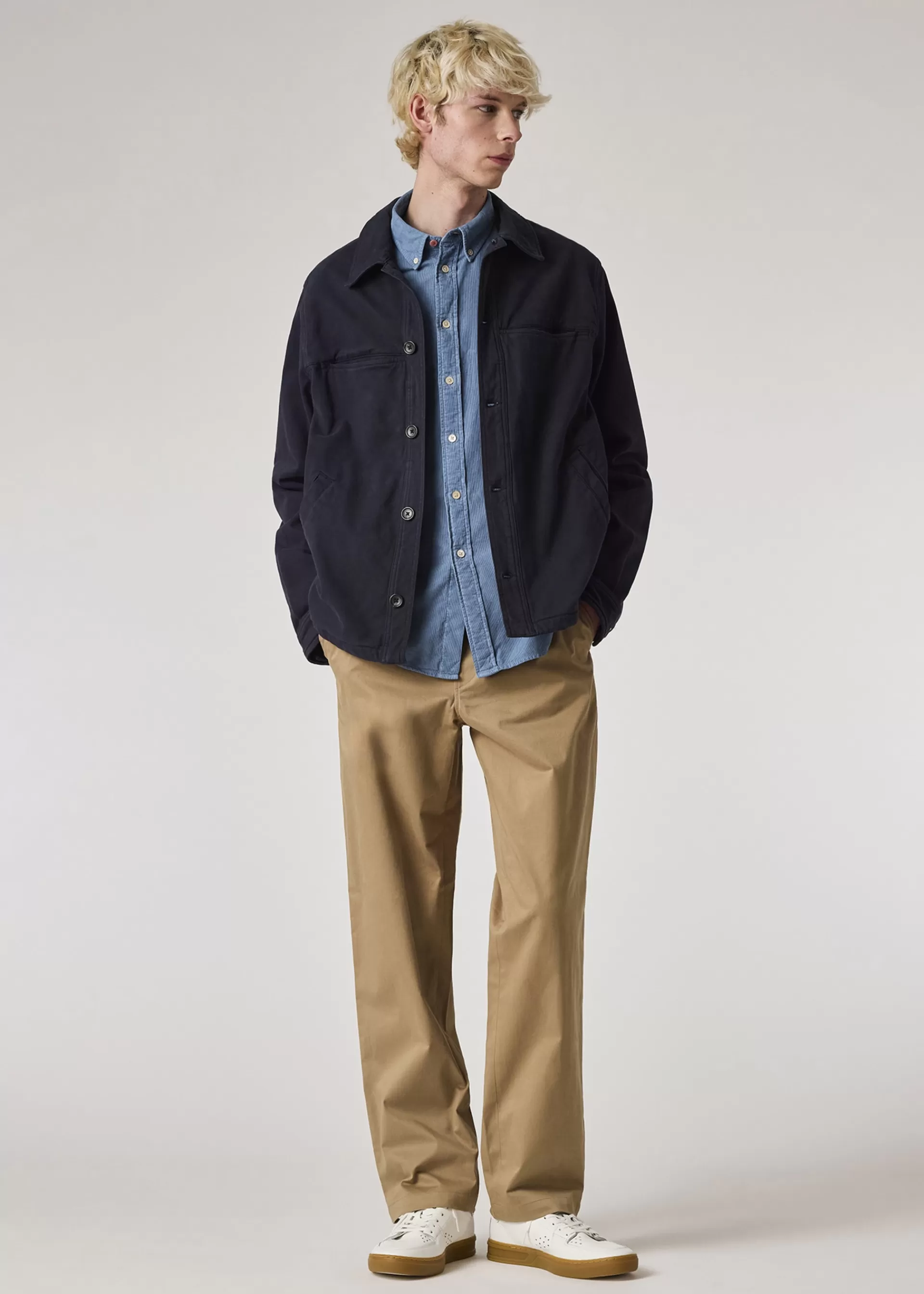 Tailored-Fit Pale Blue Corduroy Button-Down Shirt>Paul Smith Sale