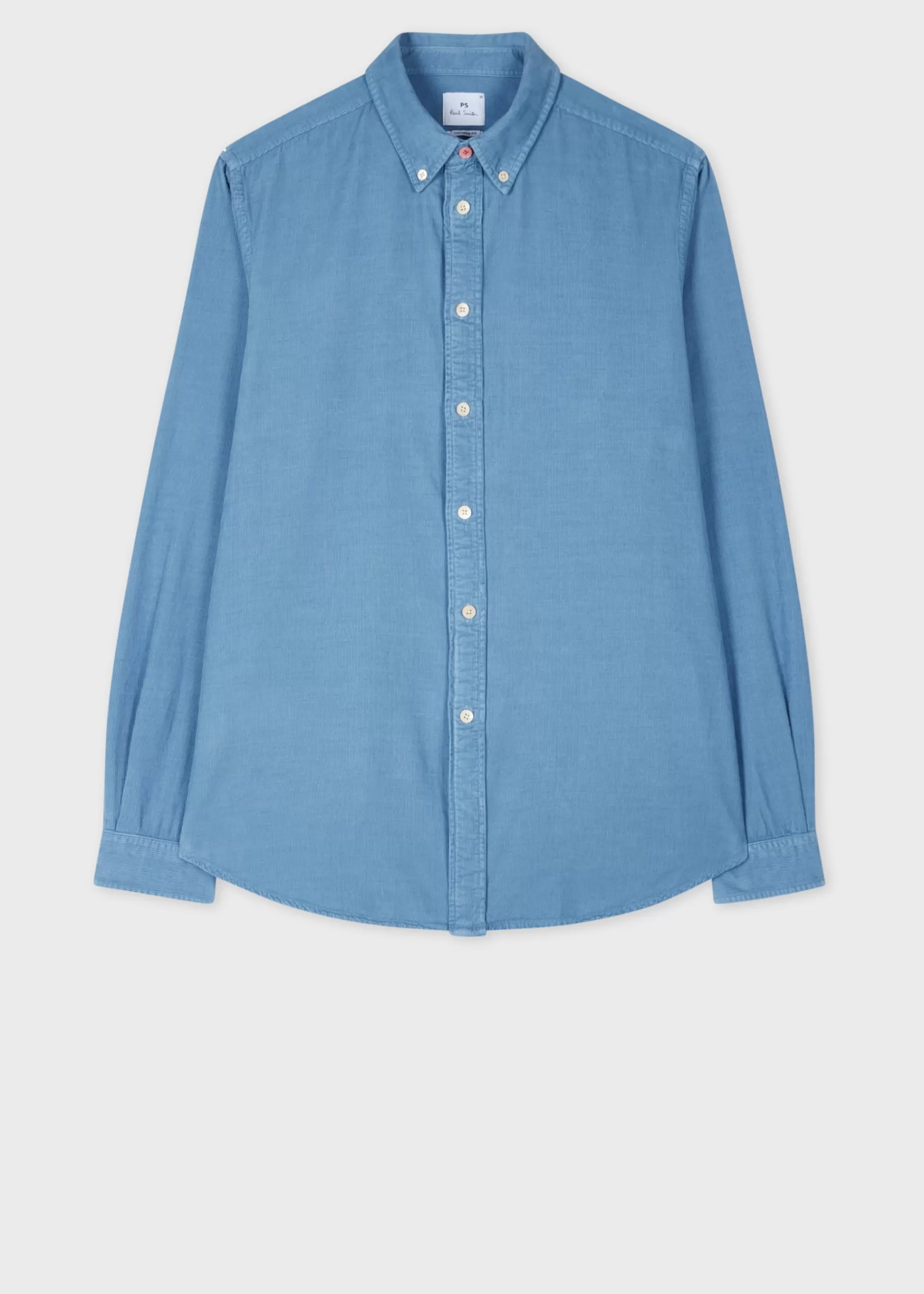 Tailored-Fit Pale Blue Corduroy Button-Down Shirt>Paul Smith Sale