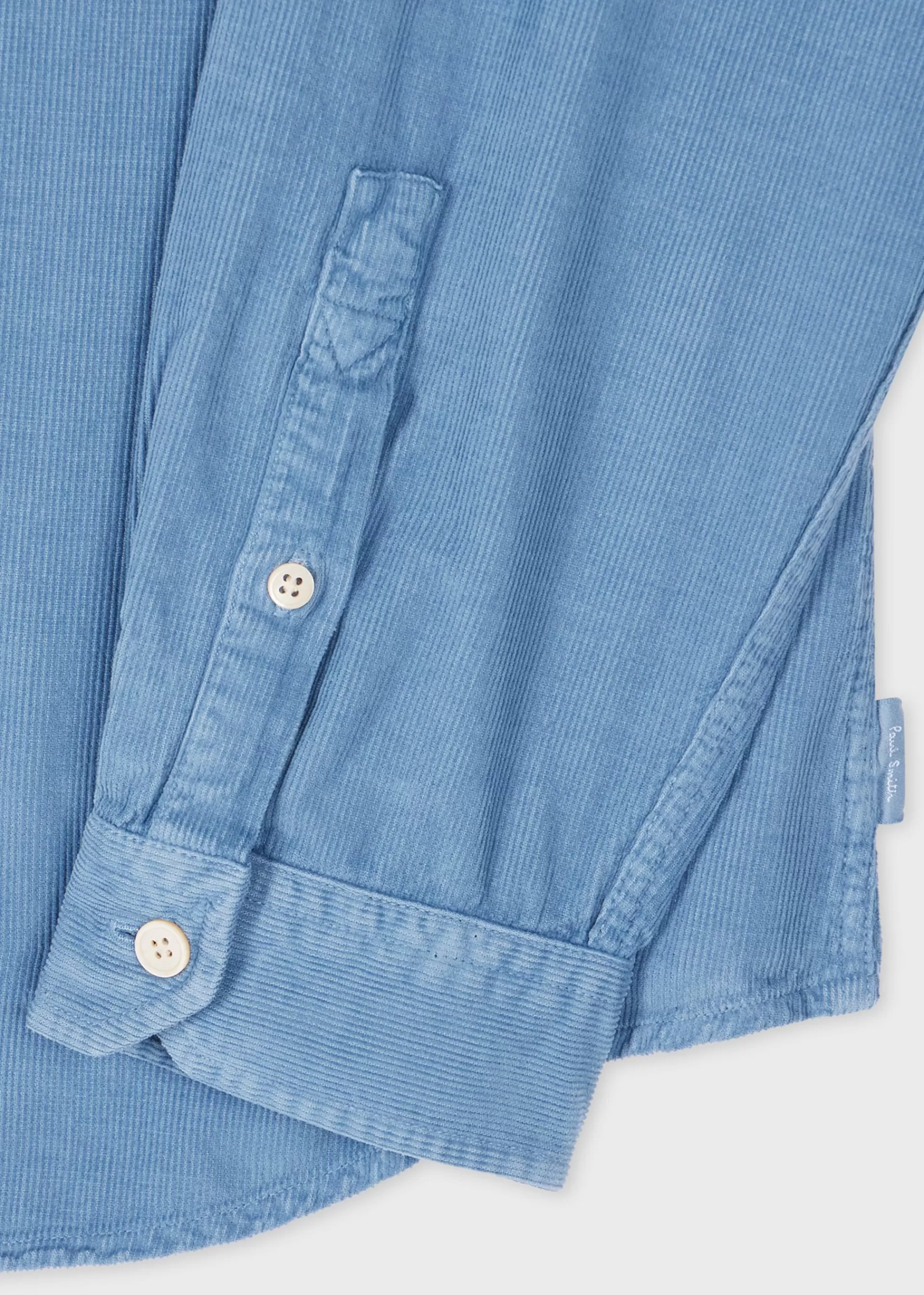Tailored-Fit Pale Blue Corduroy Button-Down Shirt>Paul Smith Sale