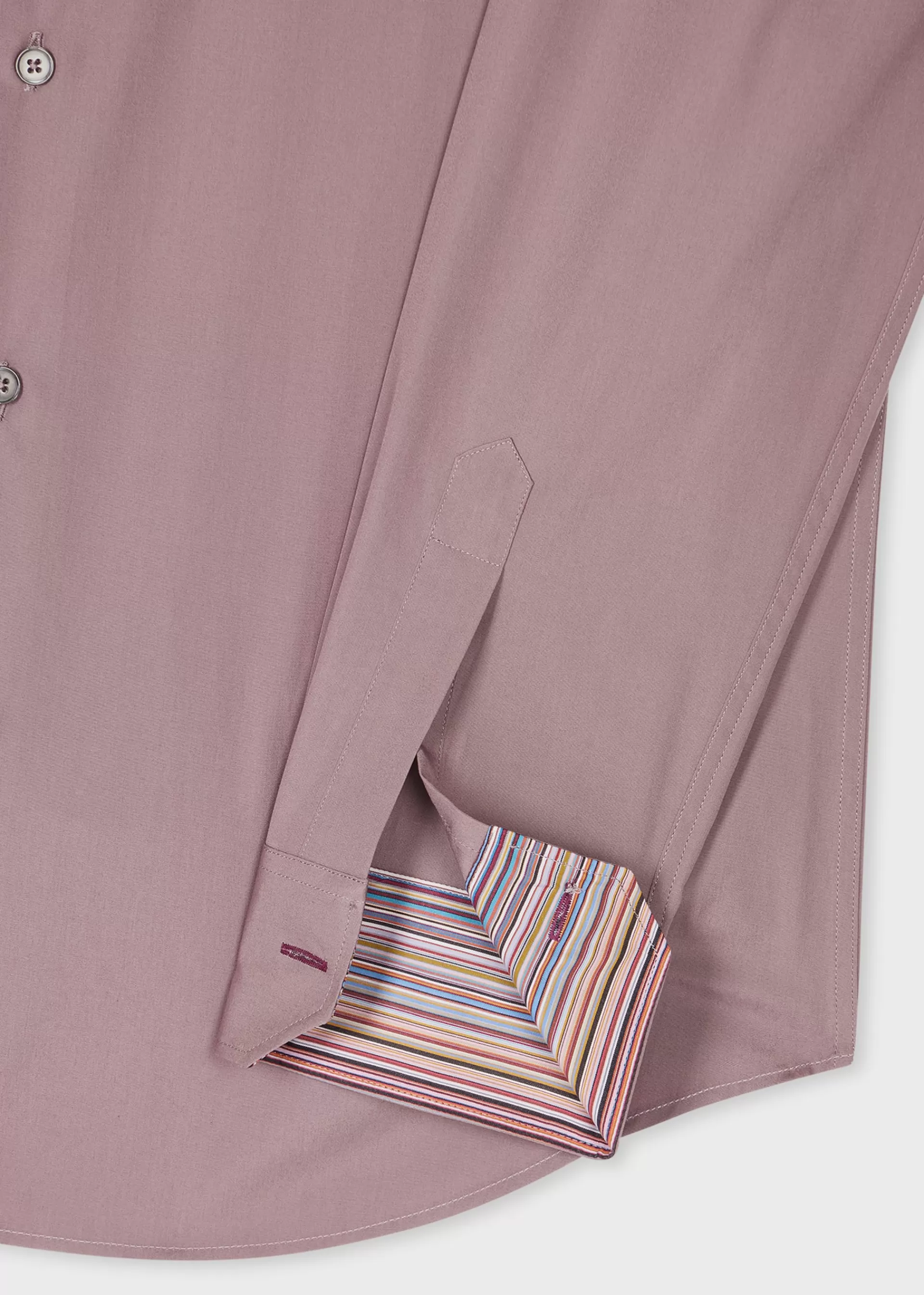 Tailored-Fit Pale Mauve Cotton Poplin Shirt>Paul Smith Online