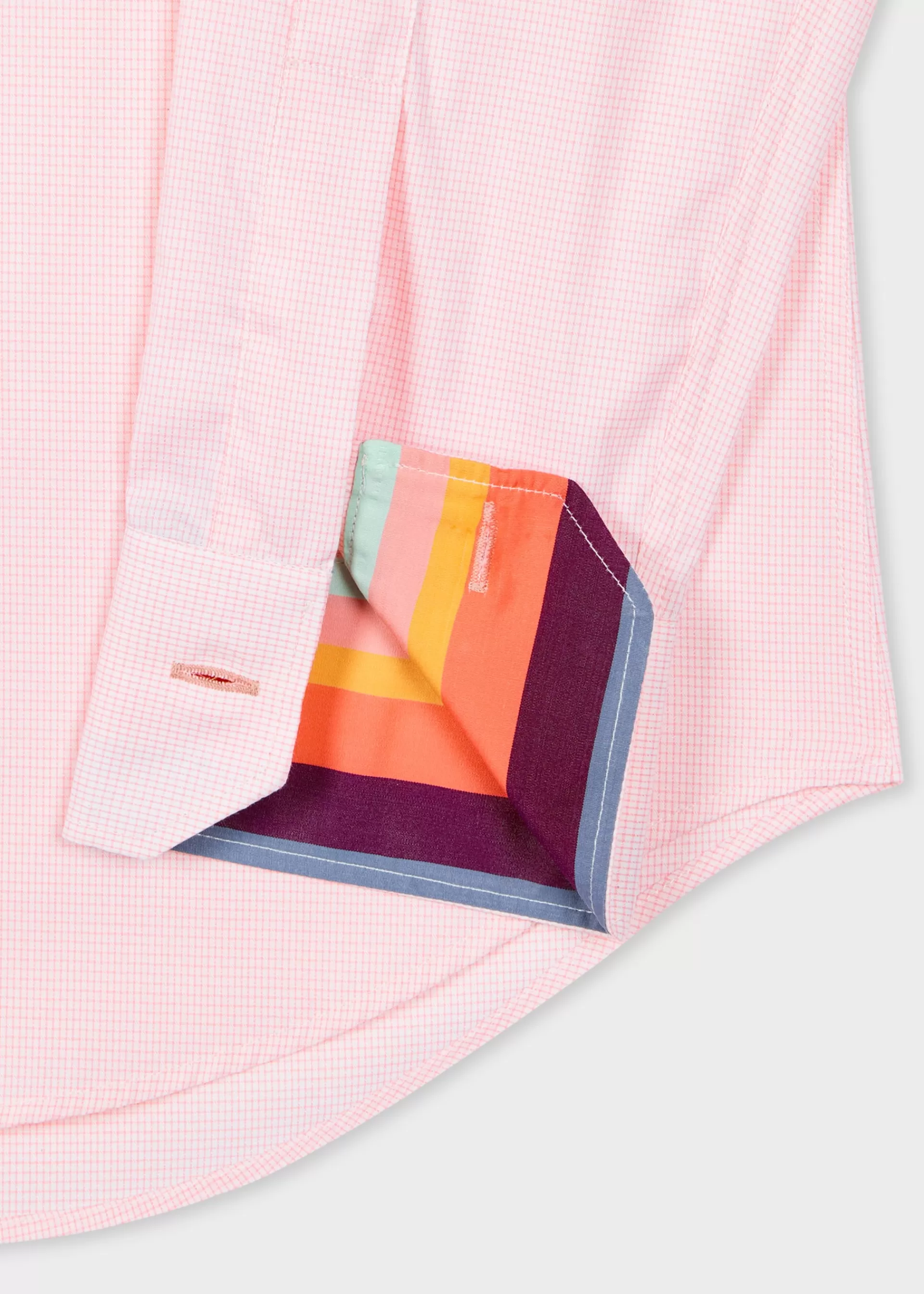 Tailored-Fit Mini Check Easy Care Shirt>Paul Smith Online