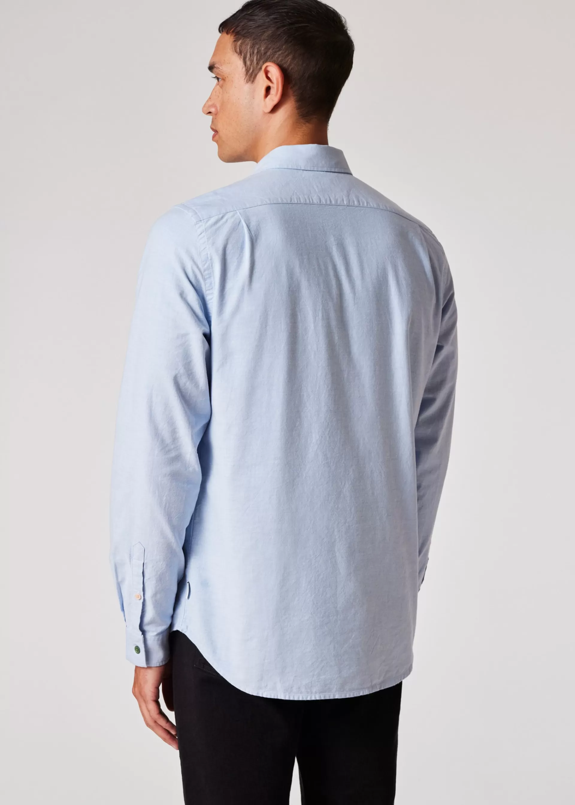 Tailored-Fit Sky Blue Organic-Cotton Multicolour Button Oxford Shirt>Paul Smith Flash Sale