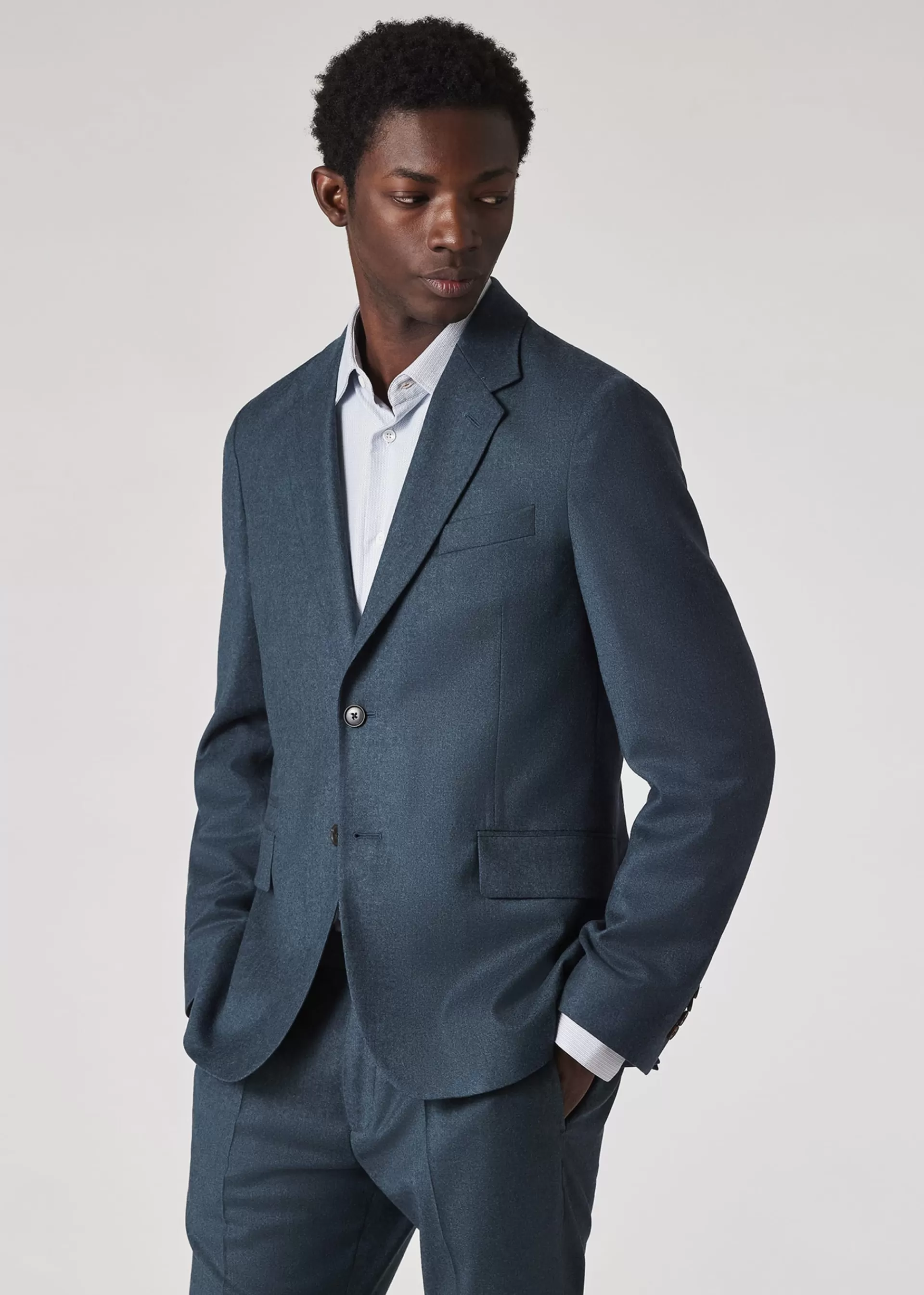 Tailored-Fit Overdyed Wool-Cashmere Flannel Blazer>Paul Smith Hot