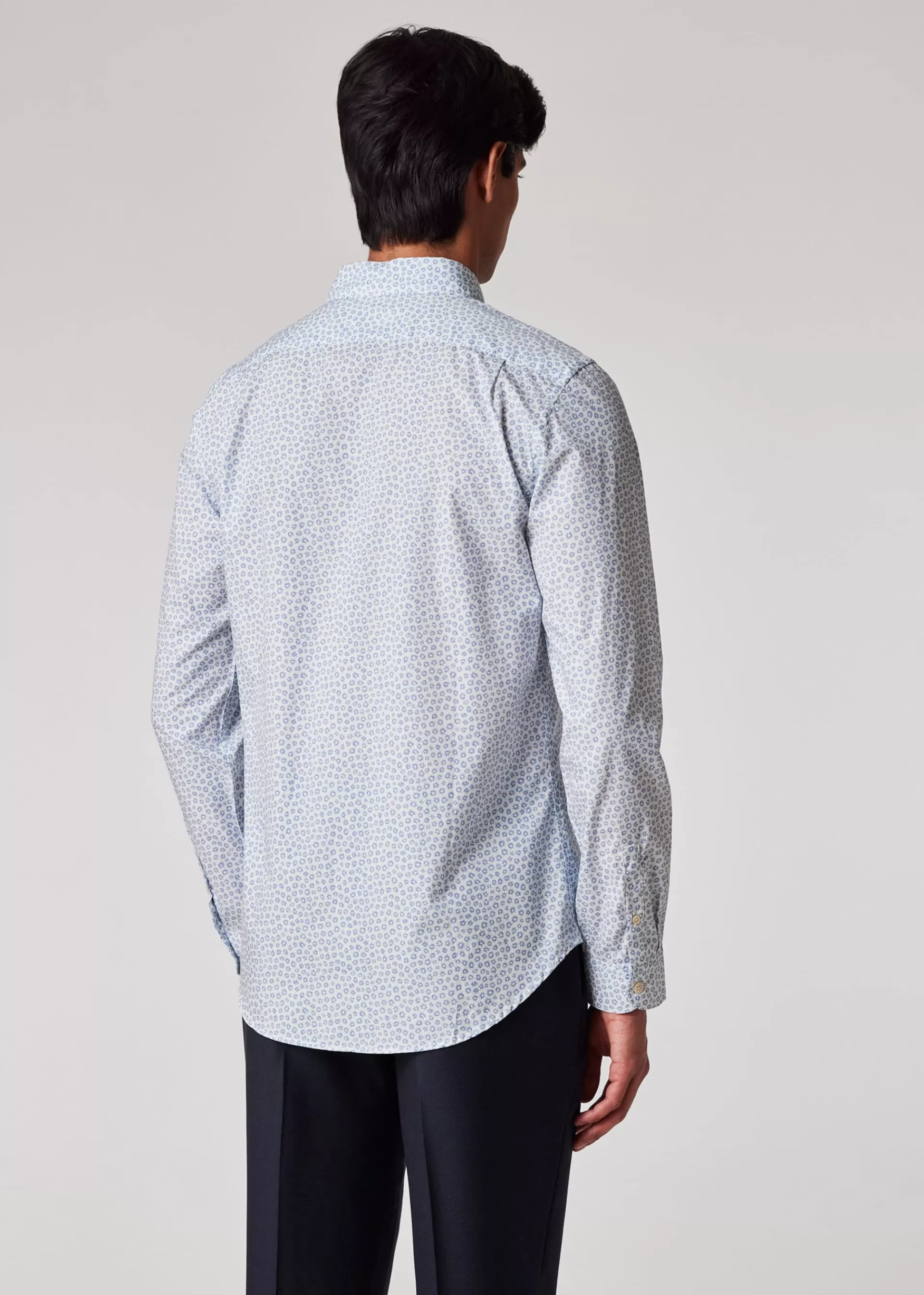 Tailored-Fit and Blue 'Ditsy Floral' Print Shirt>Paul Smith Discount