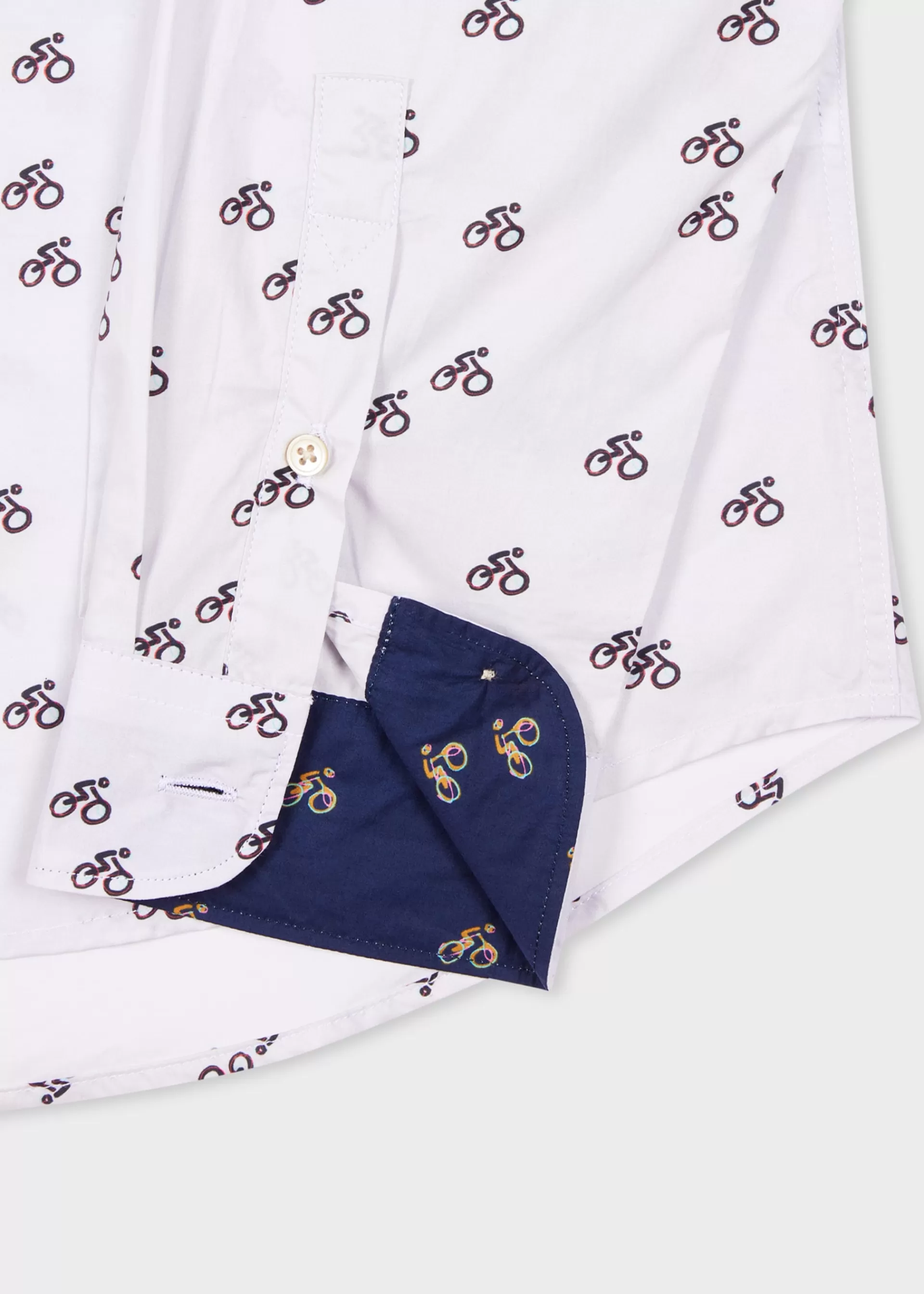 Tailored-Fit 'Cyclist' Print Shirt>Paul Smith Flash Sale