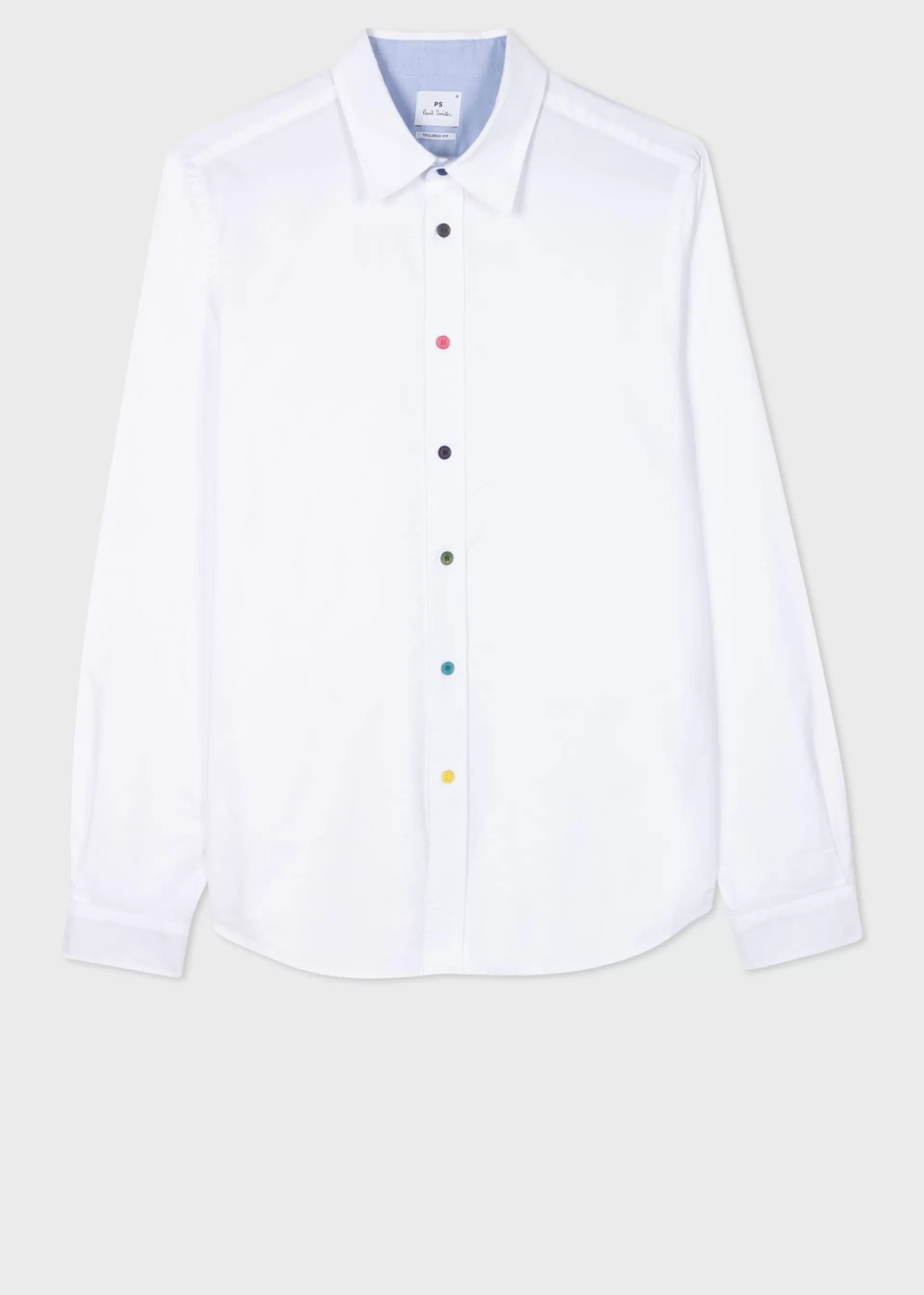 Tailored-Fit Organic-Cotton Multicolour Button Oxford Shirt>Paul Smith Outlet