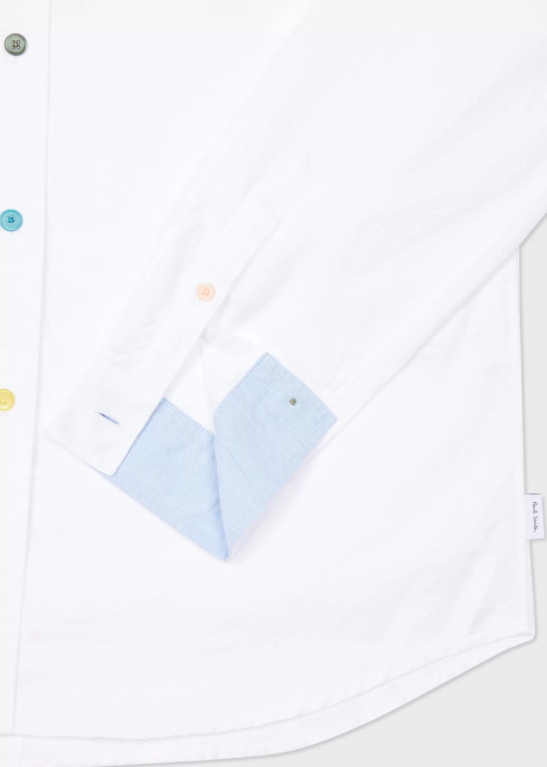 Tailored-Fit Organic-Cotton Multicolour Button Oxford Shirt>Paul Smith Outlet