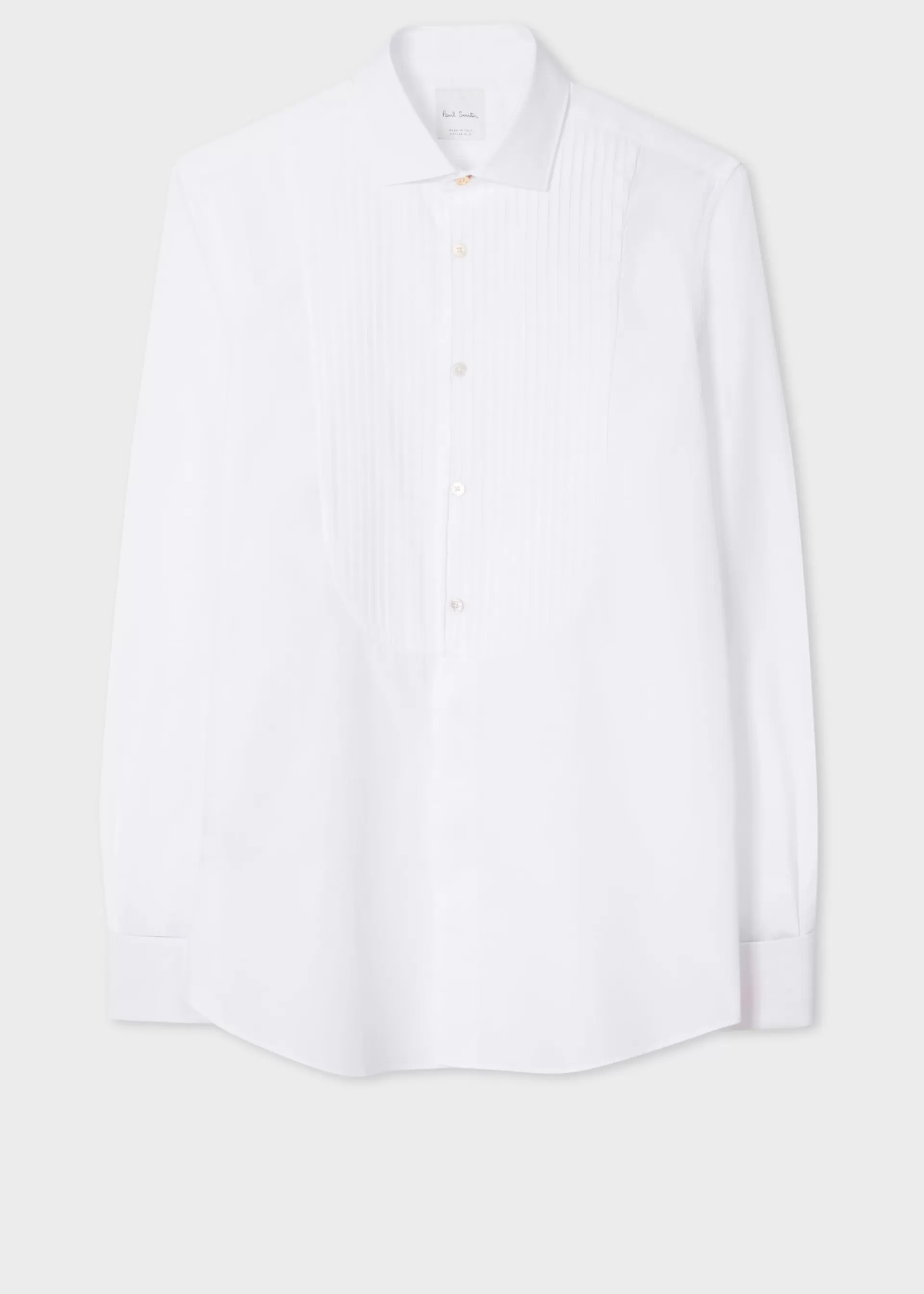 Tailored-Fit Pleated-Bib Cotton Evening Shirt With 'Artist Stripe' Double-Cuff>Paul Smith Fashion