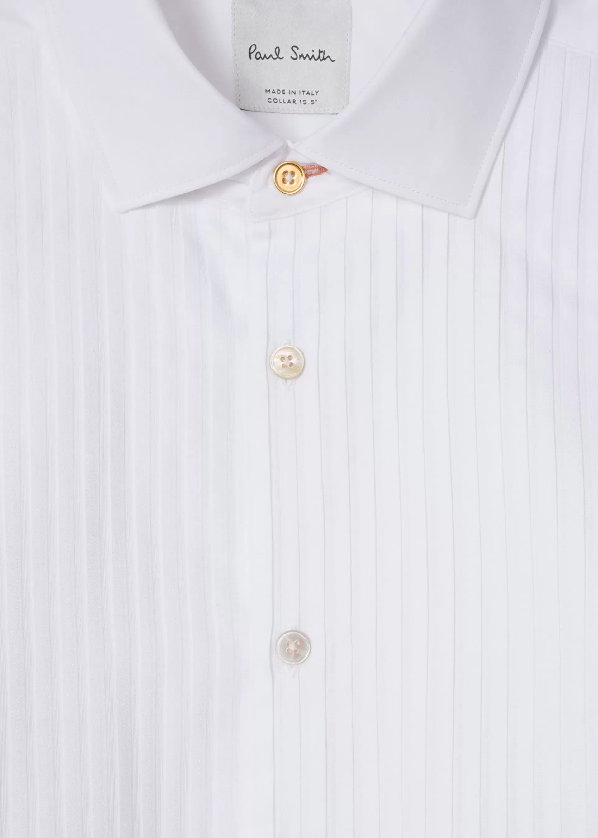 Tailored-Fit Pleated-Bib Cotton Evening Shirt With 'Artist Stripe' Double-Cuff>Paul Smith Fashion