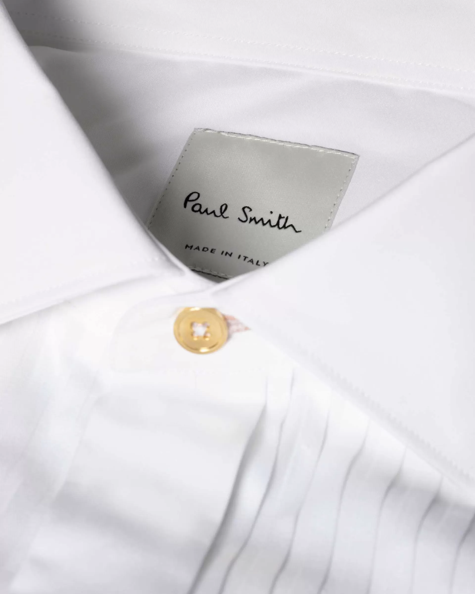 Tailored-Fit Pleated-Bib Cotton Evening Shirt With 'Artist Stripe' Double-Cuff>Paul Smith Fashion
