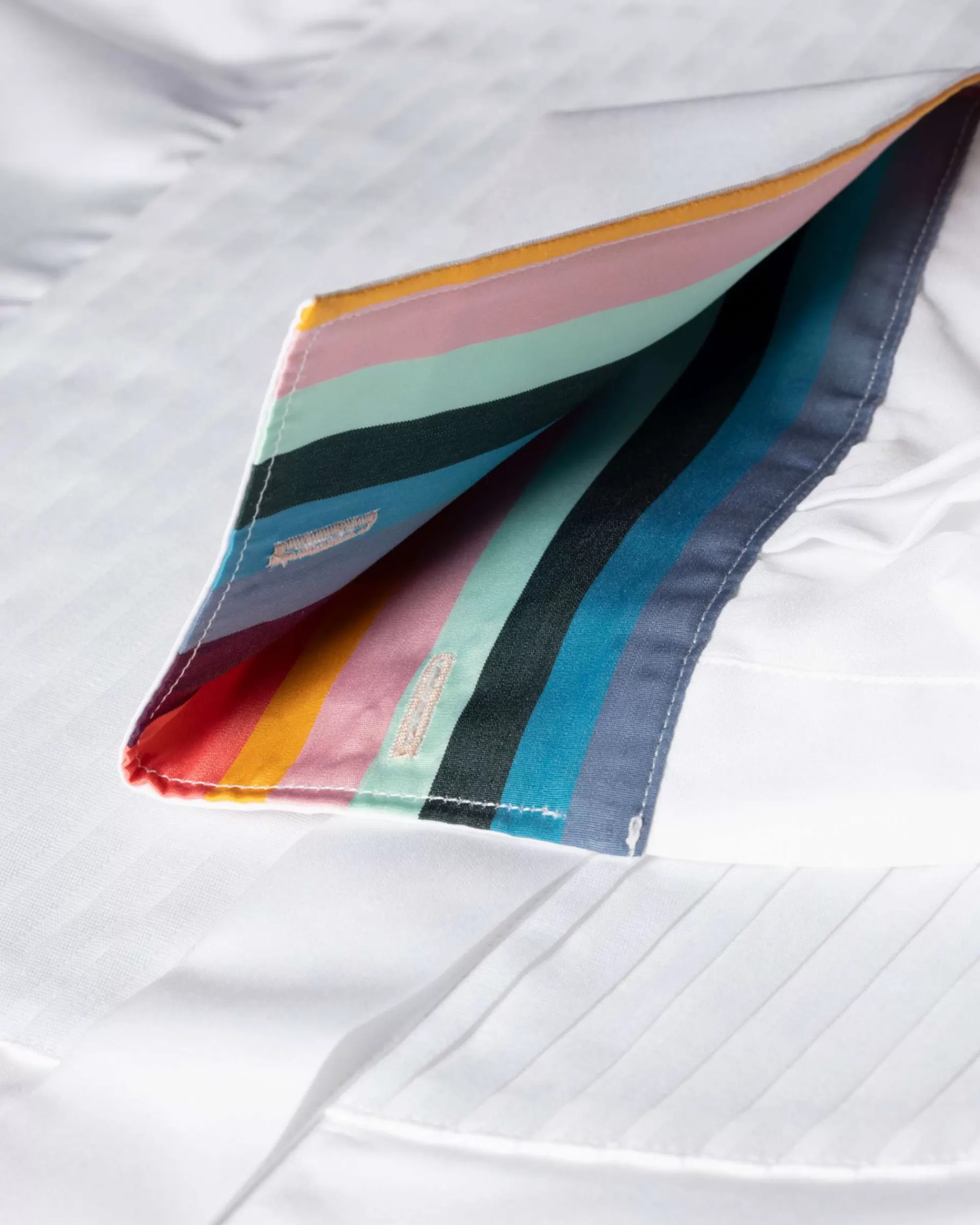 Tailored-Fit Pleated-Bib Cotton Evening Shirt With 'Artist Stripe' Double-Cuff>Paul Smith Fashion
