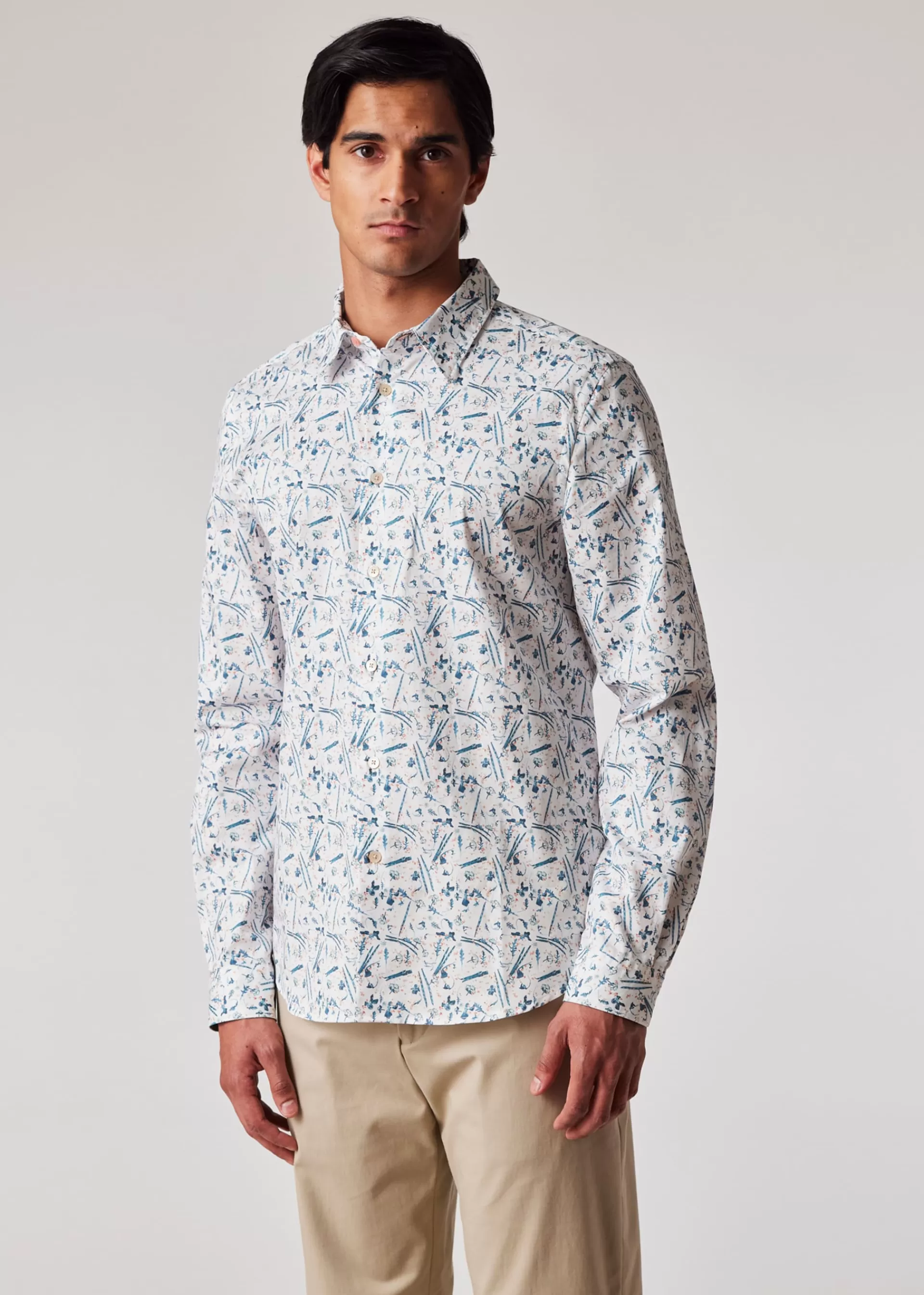 Tailored-Fit 'Runner Bean' Print Shirt>Paul Smith Hot