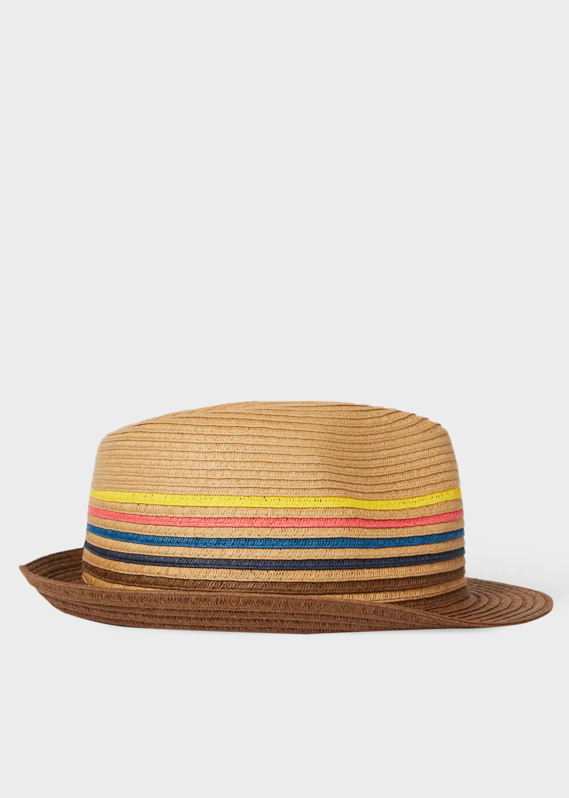 'Artist Stripe' Raffia Trilby Hat>Paul Smith Shop