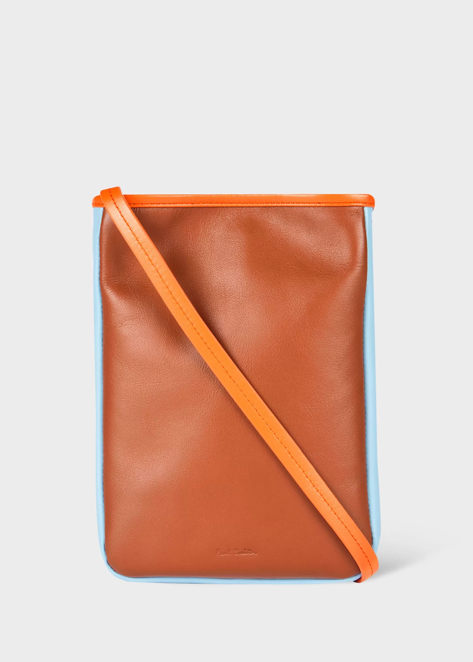 Colour-Block Leather Pouch Bag>Paul Smith Shop