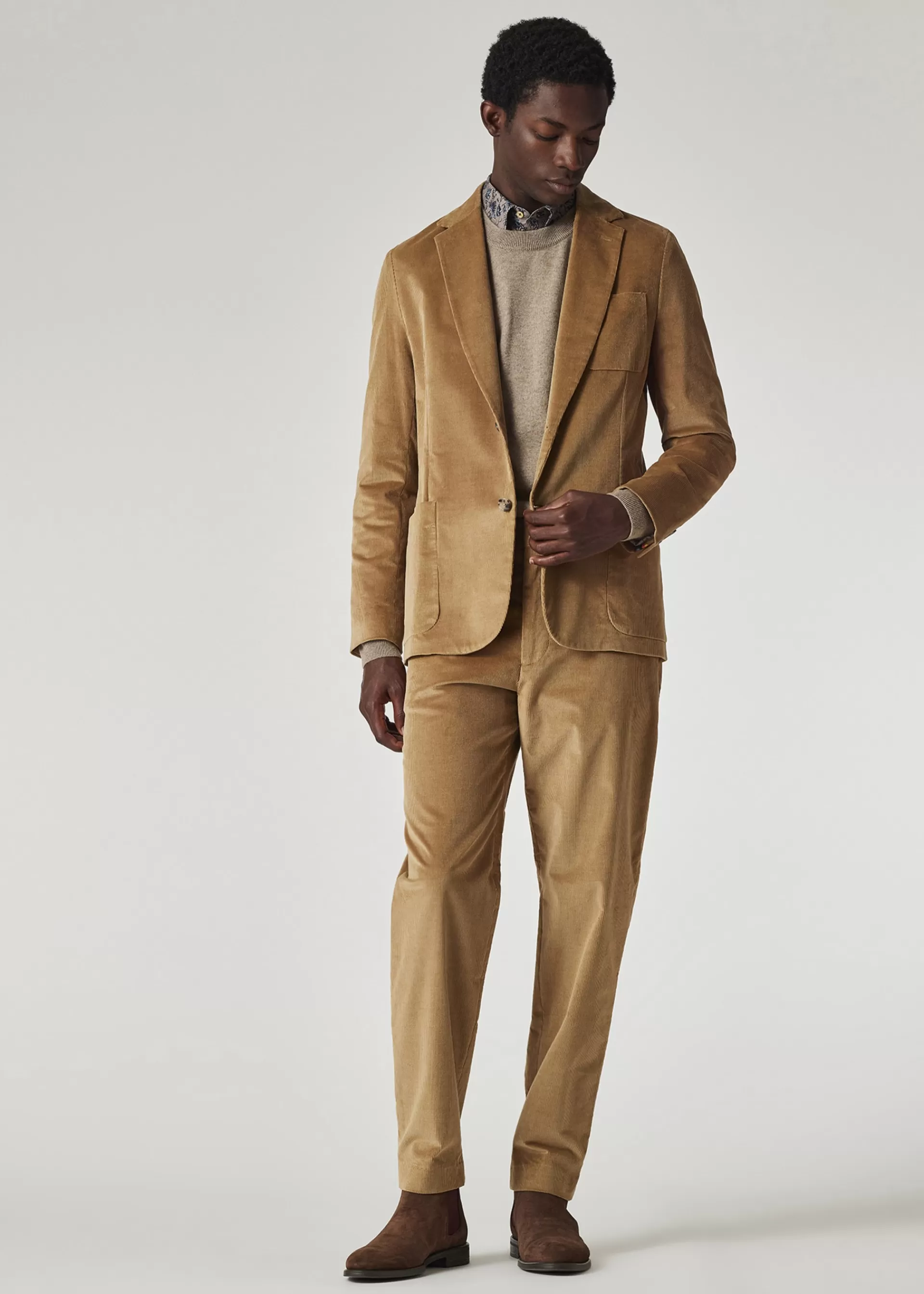 Tan Cotton-Blend Corduroy Suit>Paul Smith Clearance
