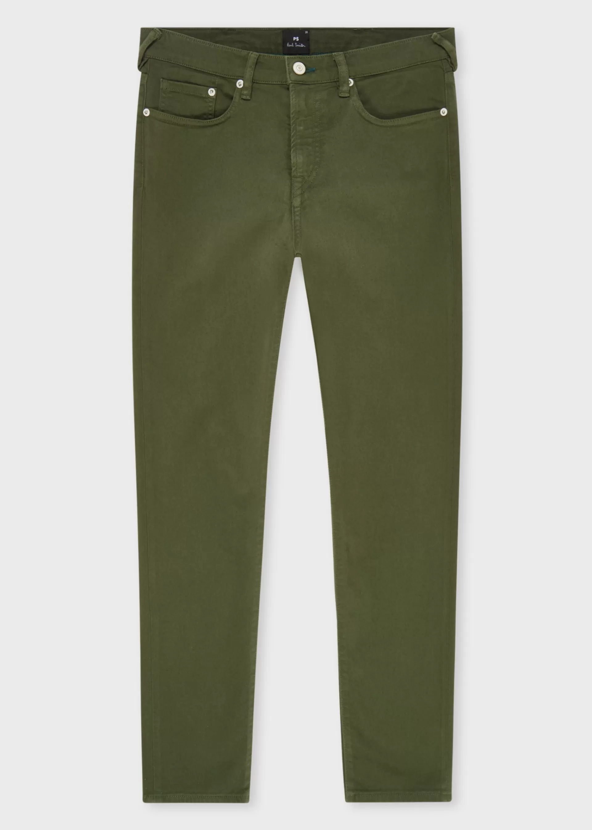 Tapered-Fit Dark Khaki Garment-Dyed Organic Cotton-Stretch Jeans>Paul Smith Cheap