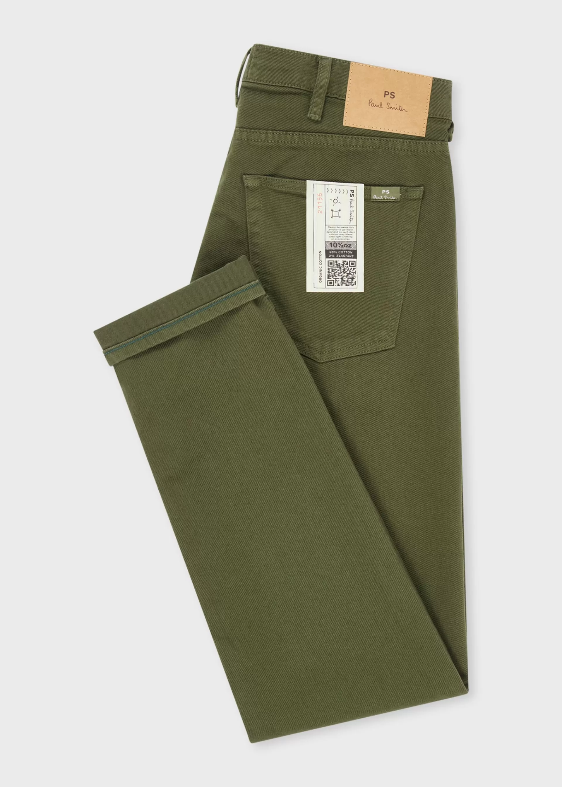 Tapered-Fit Dark Khaki Garment-Dyed Organic Cotton-Stretch Jeans>Paul Smith Cheap