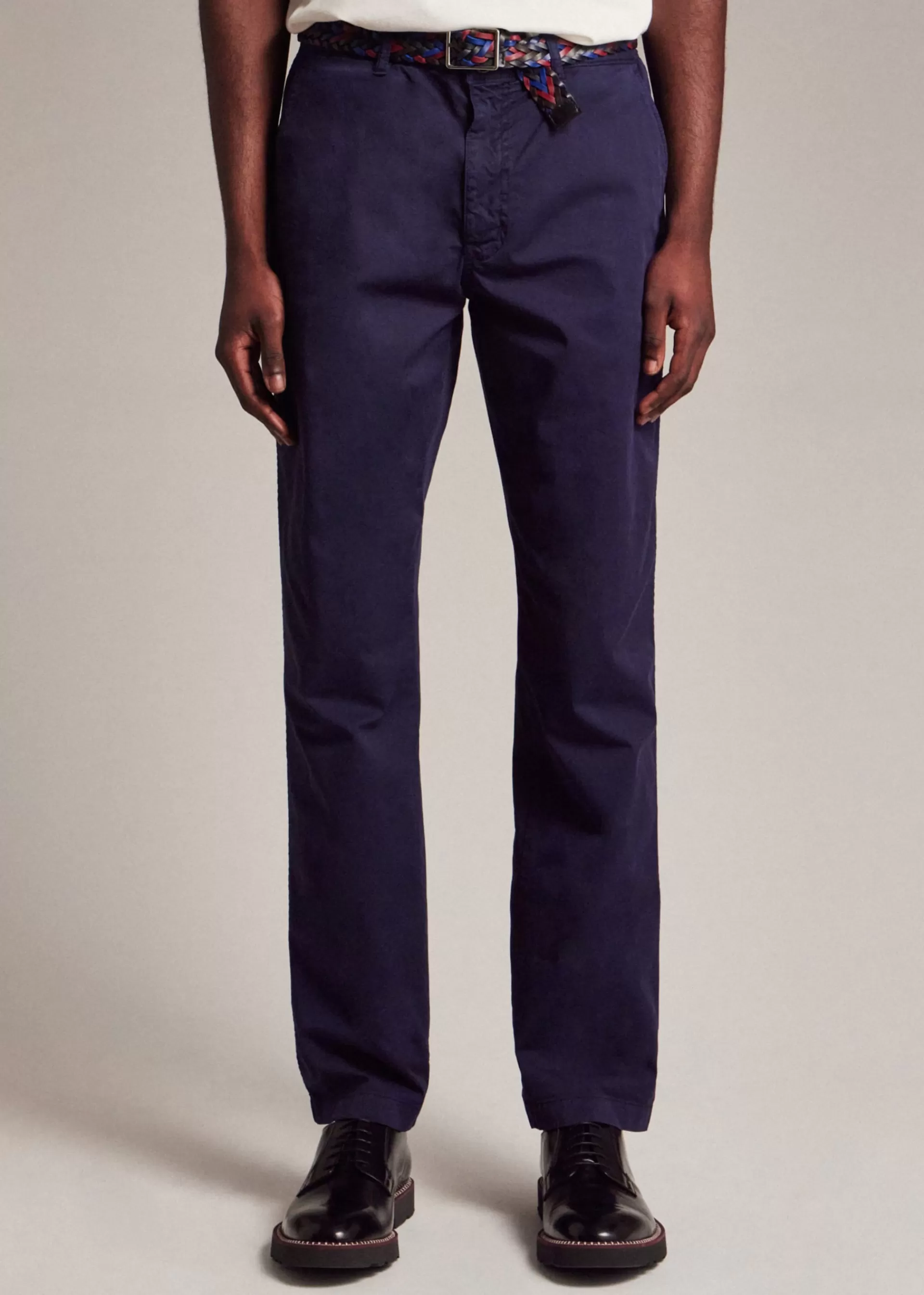 Tapered-Fit Dark Stretch-Cotton Chinos>Paul Smith Online