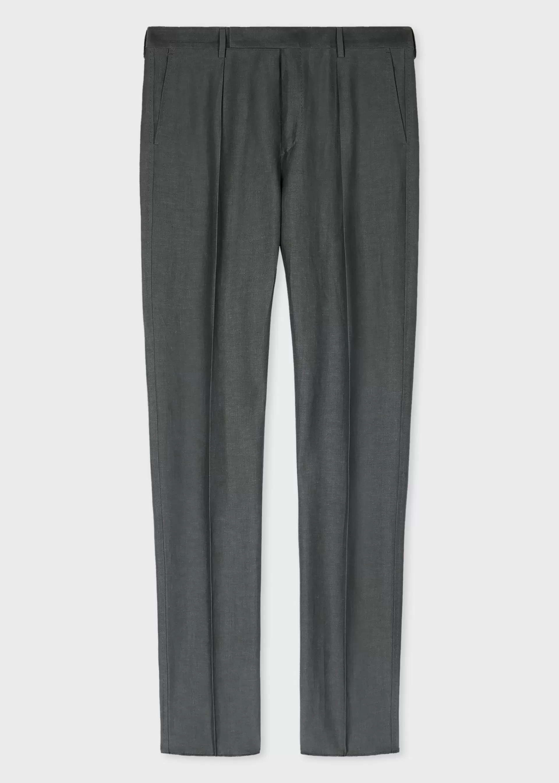 Tapered-Fit Linen-Wool Pleated Trousers>Paul Smith Fashion