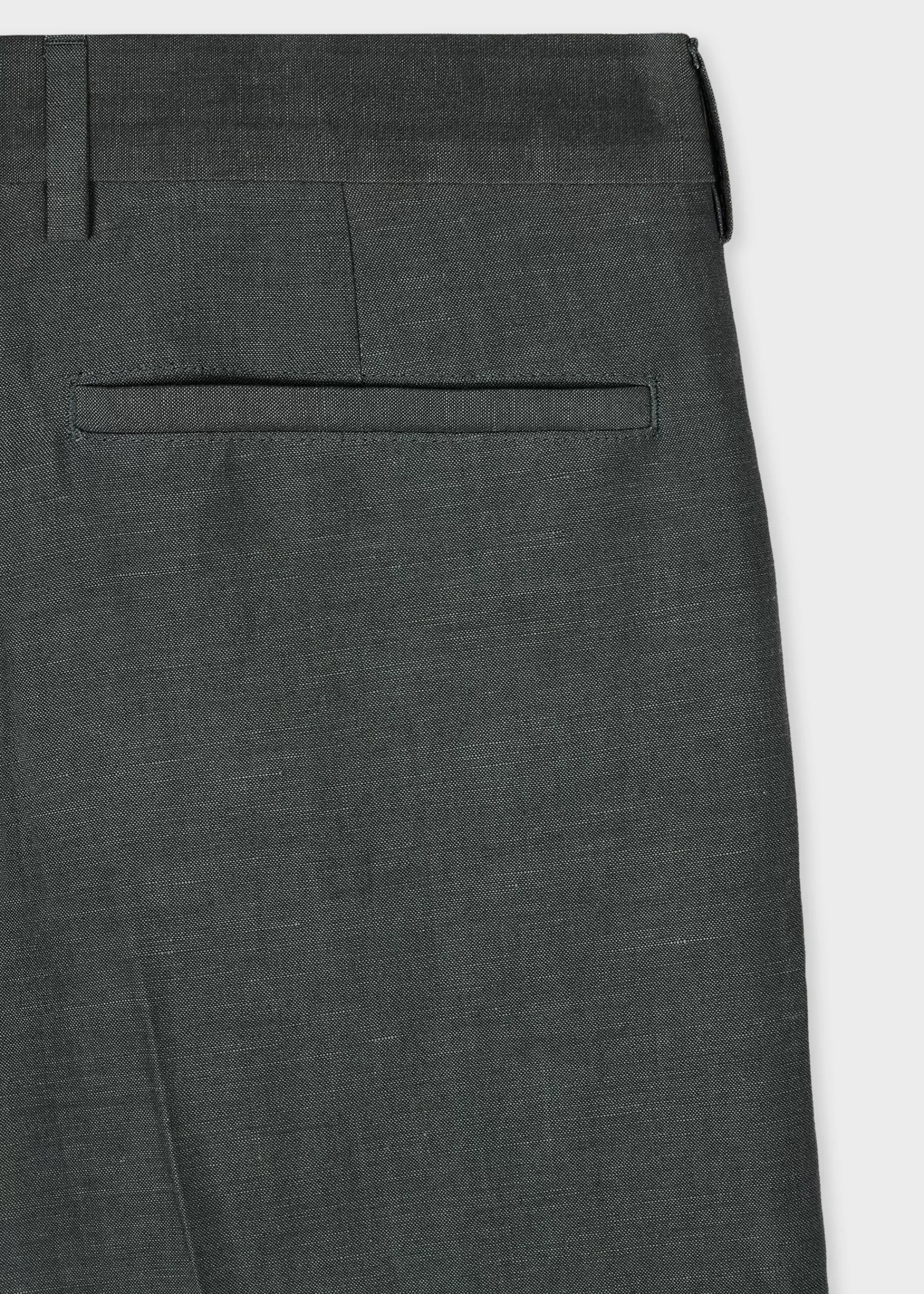 Tapered-Fit Linen-Wool Pleated Trousers>Paul Smith Fashion