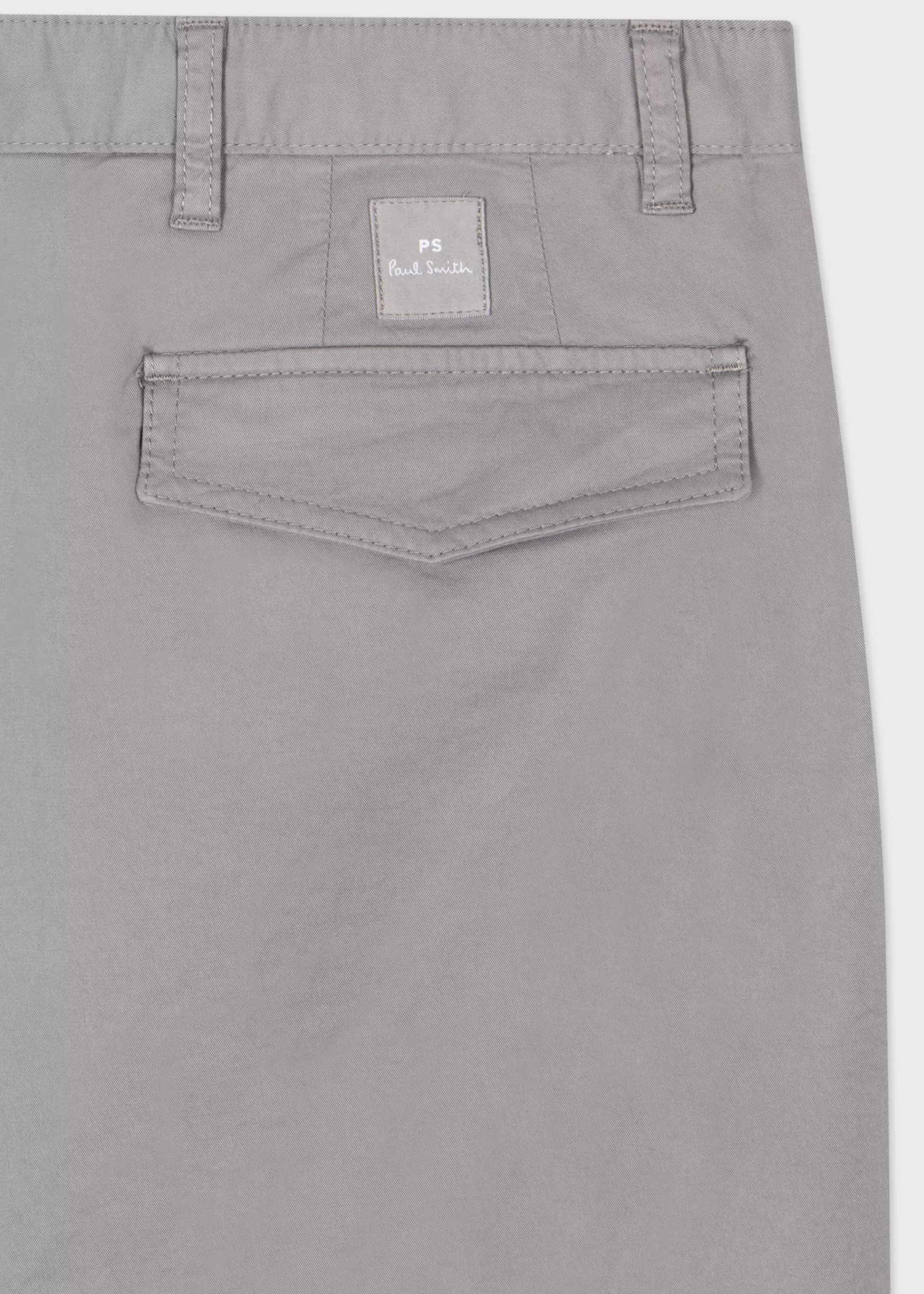 Tapered-Fit Grey Stretch-Cotton Chinos>Paul Smith Cheap