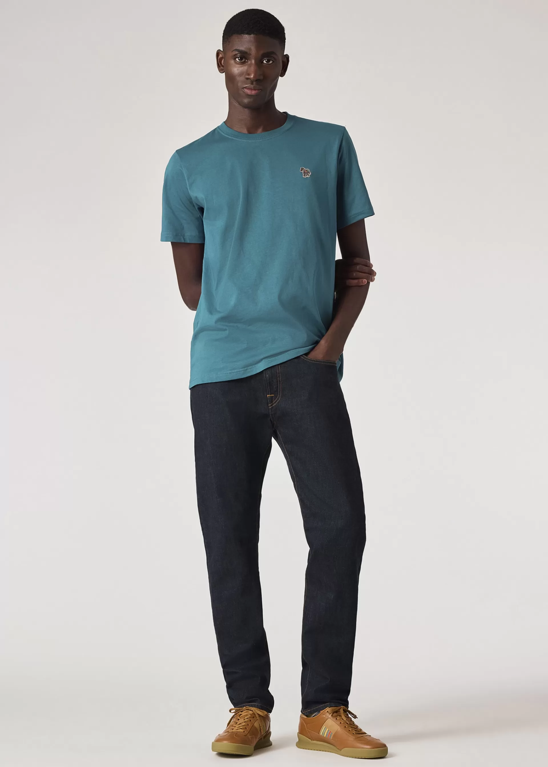 Tapered-Fit -Rinse 'Crosshatch Stretch' Jeans>Paul Smith Clearance