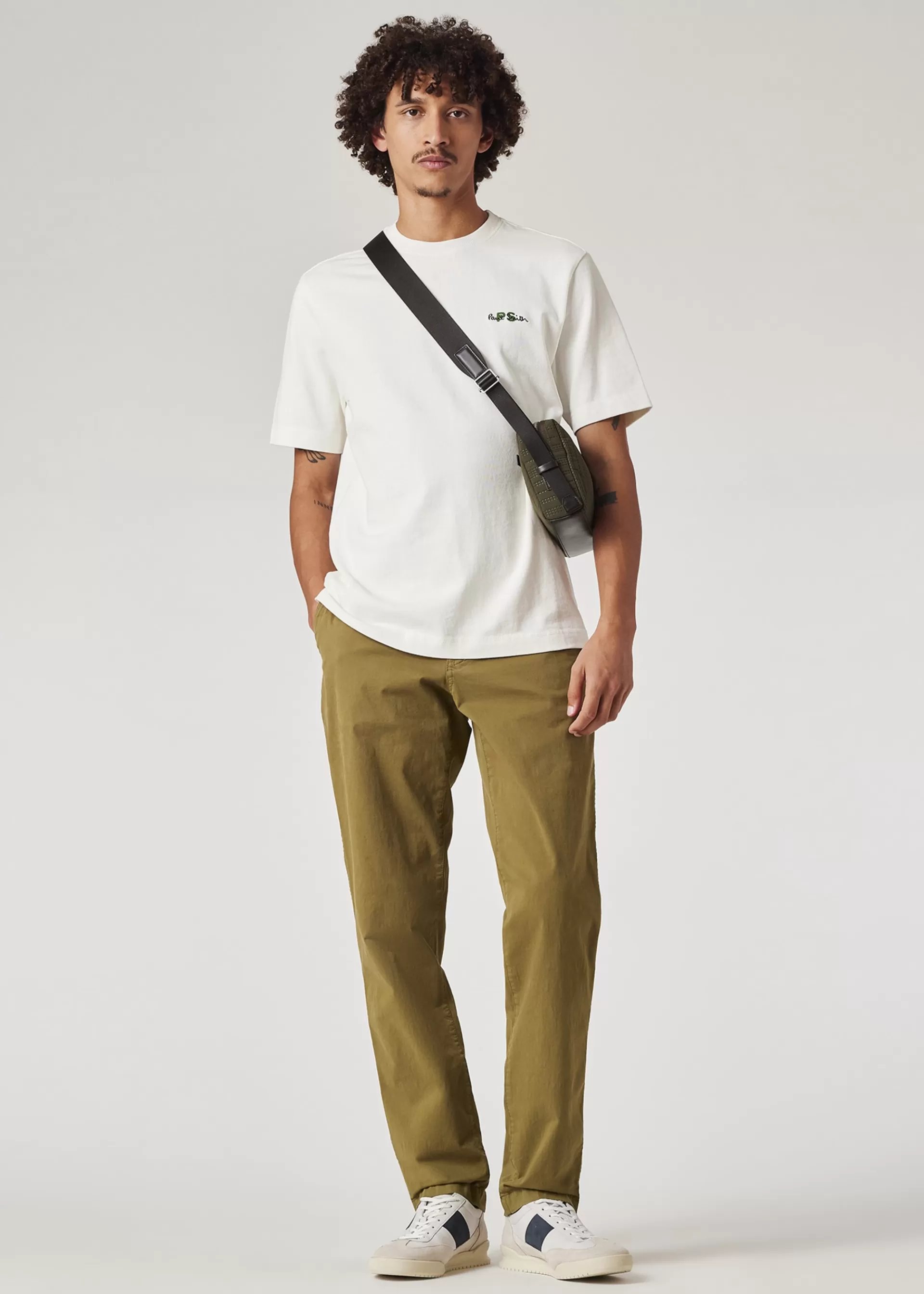 Tapered-Fit Light Khaki Stretch-Cotton Chinos>Paul Smith Sale