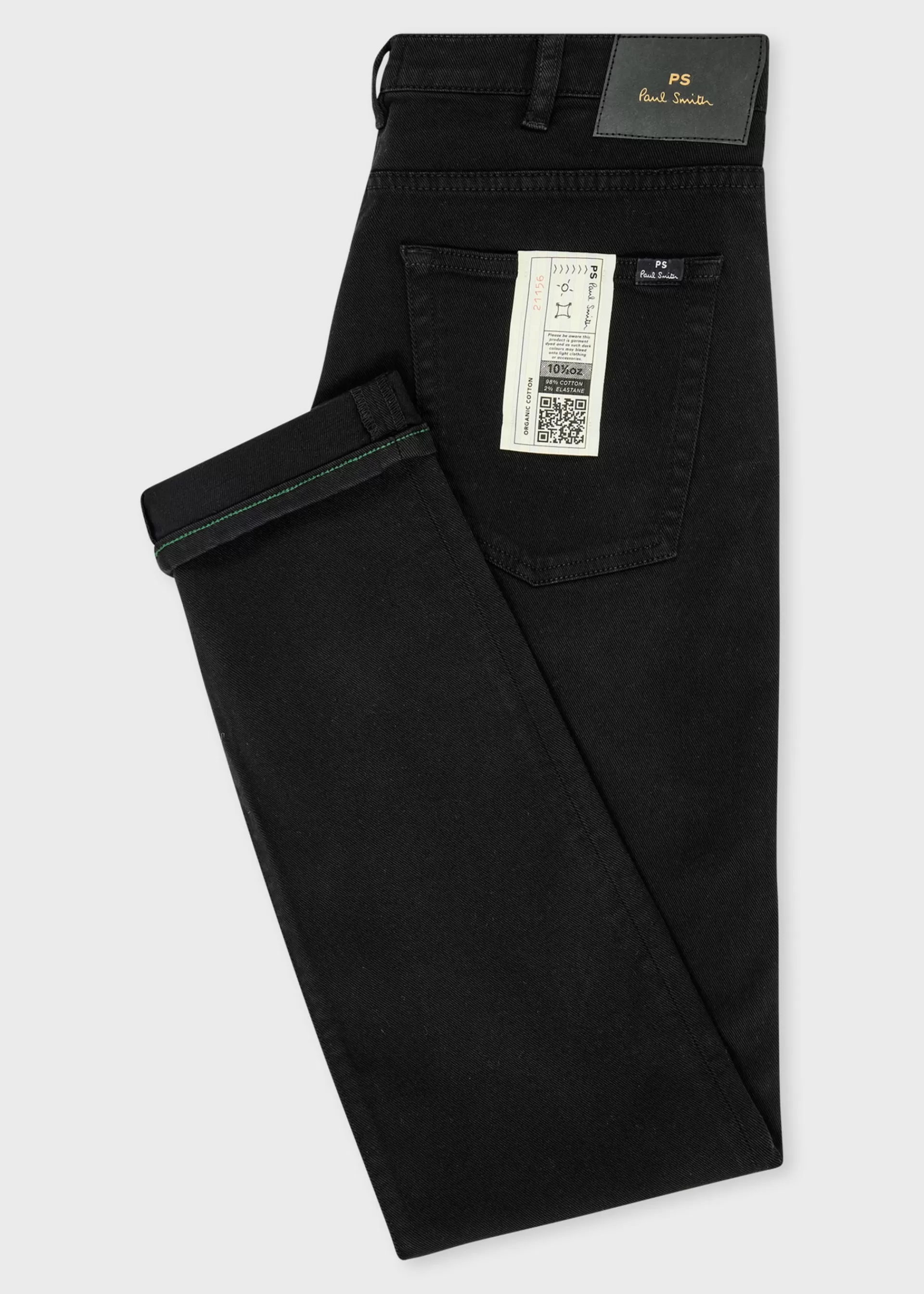 Tapered-Fit Mid Black Garment-Dyed Organic Cotton-Stretch Jeans>Paul Smith Cheap